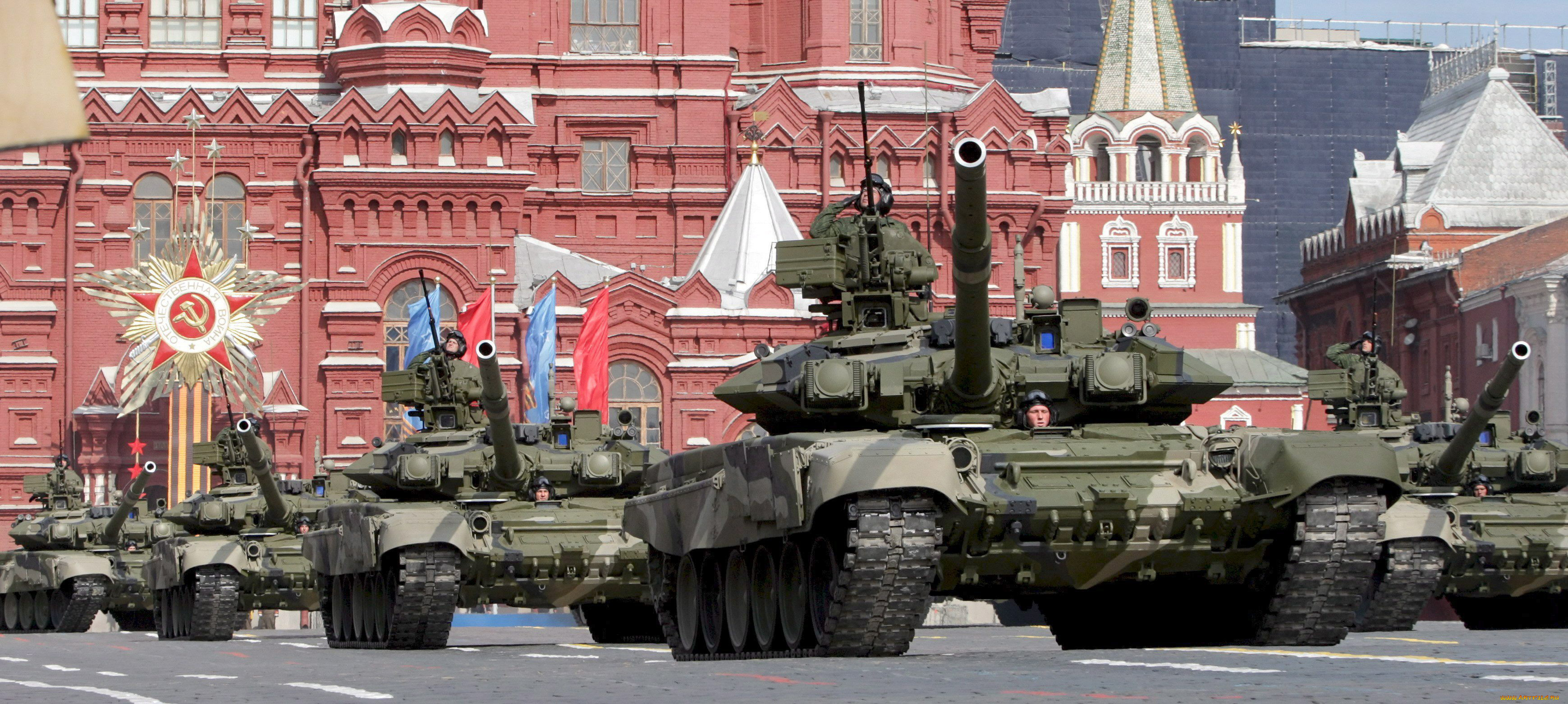 парад, победы, техника, военная, красная, площадь, танки, т-90