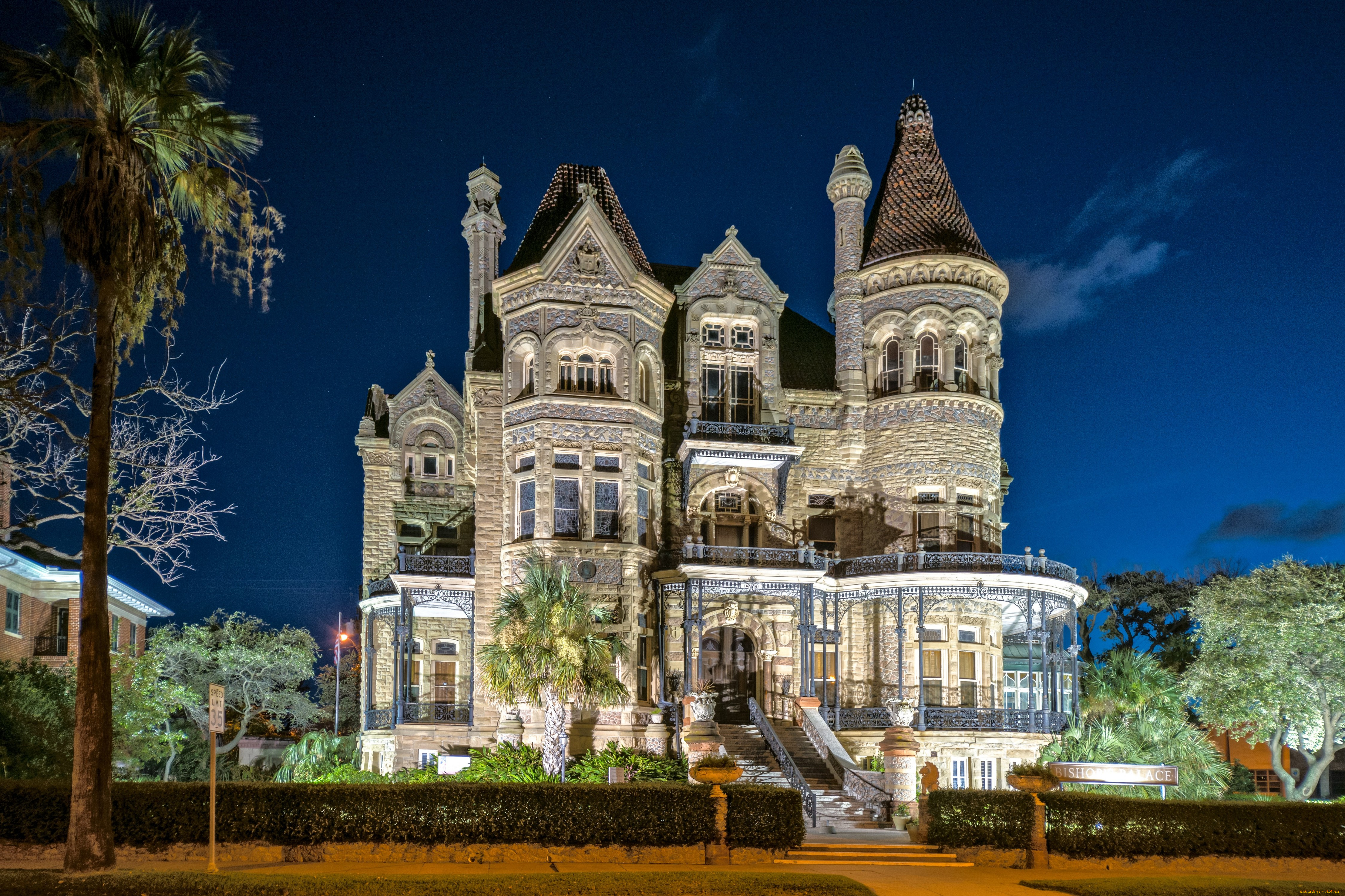 bishop`s, palace, in, galveston, texas, города, дворцы, замки, крепости, сша, техас, дворец