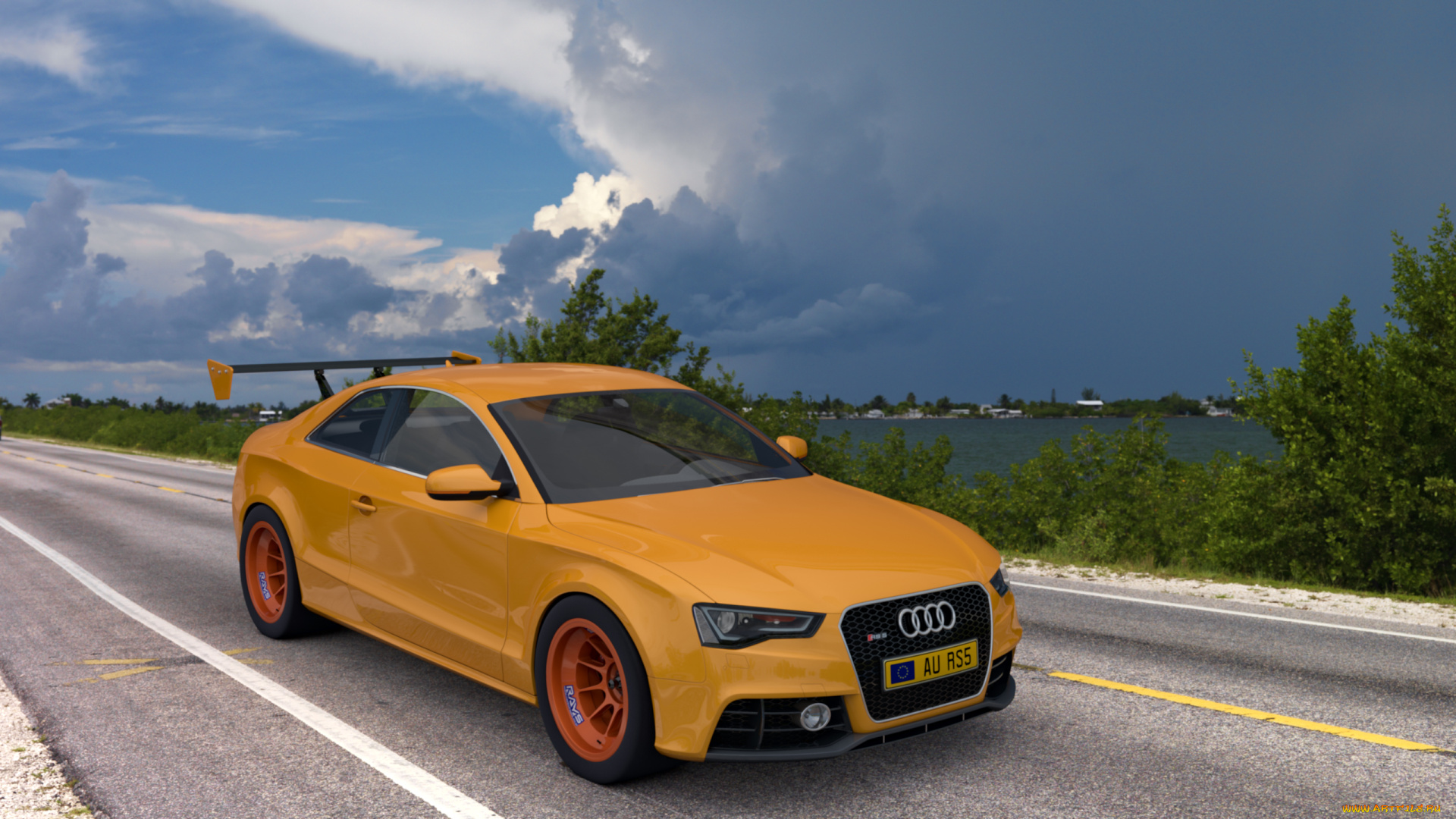 автомобили, 3д, audi, rs5