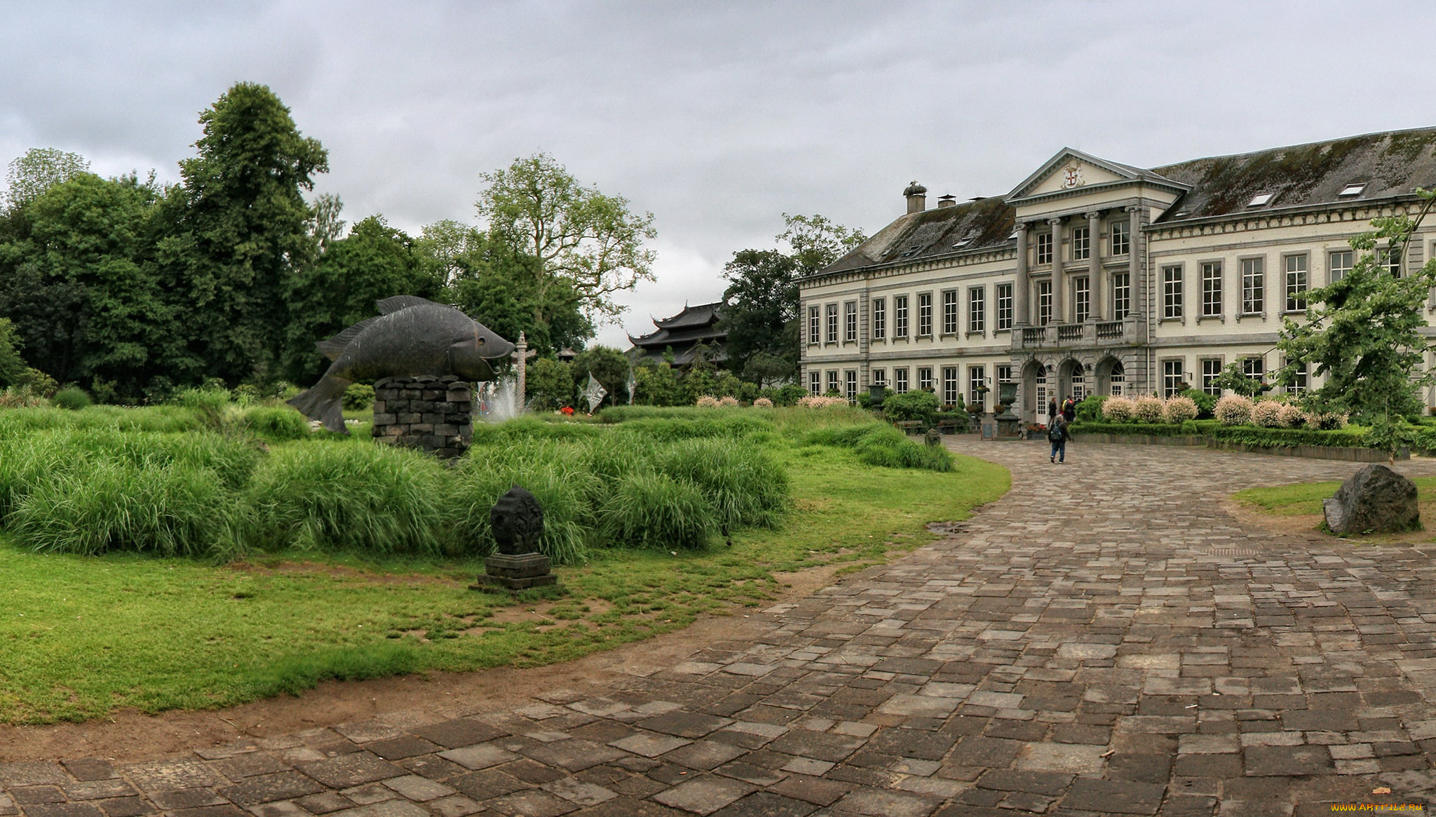 бельгия, замок, pairi, daiza, города, дворцы, замки, крепости, ландшафт, скульптура