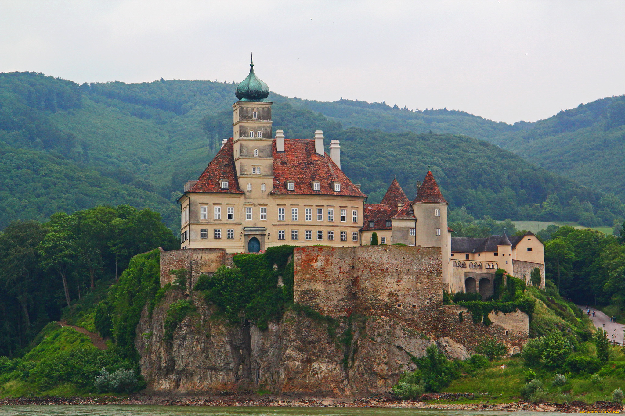 австрия, замок, schoenbuehel, города, дворцы, замки, крепости, ландшафт