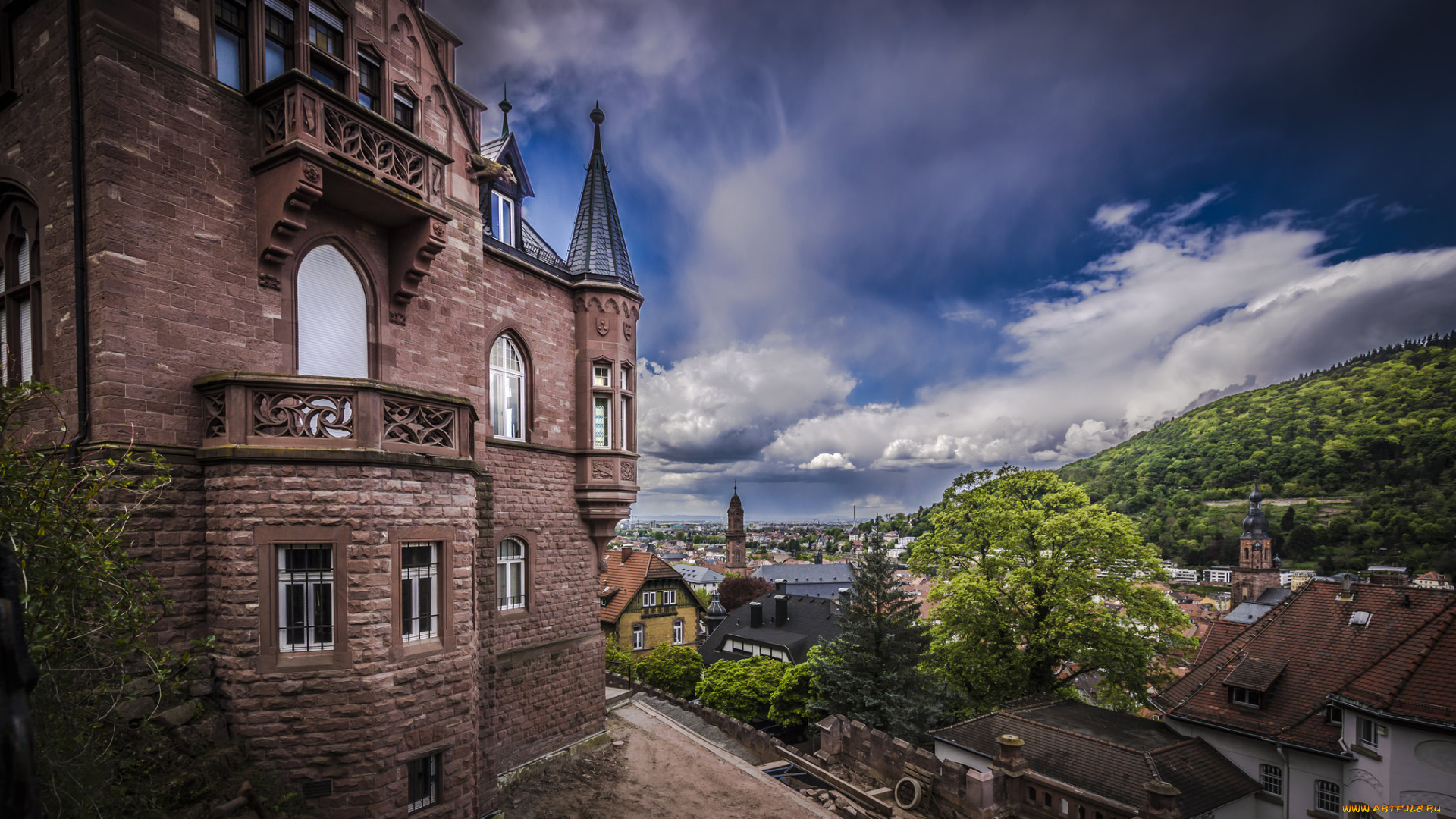 heidelberg, города, -, панорамы, обзор, замок
