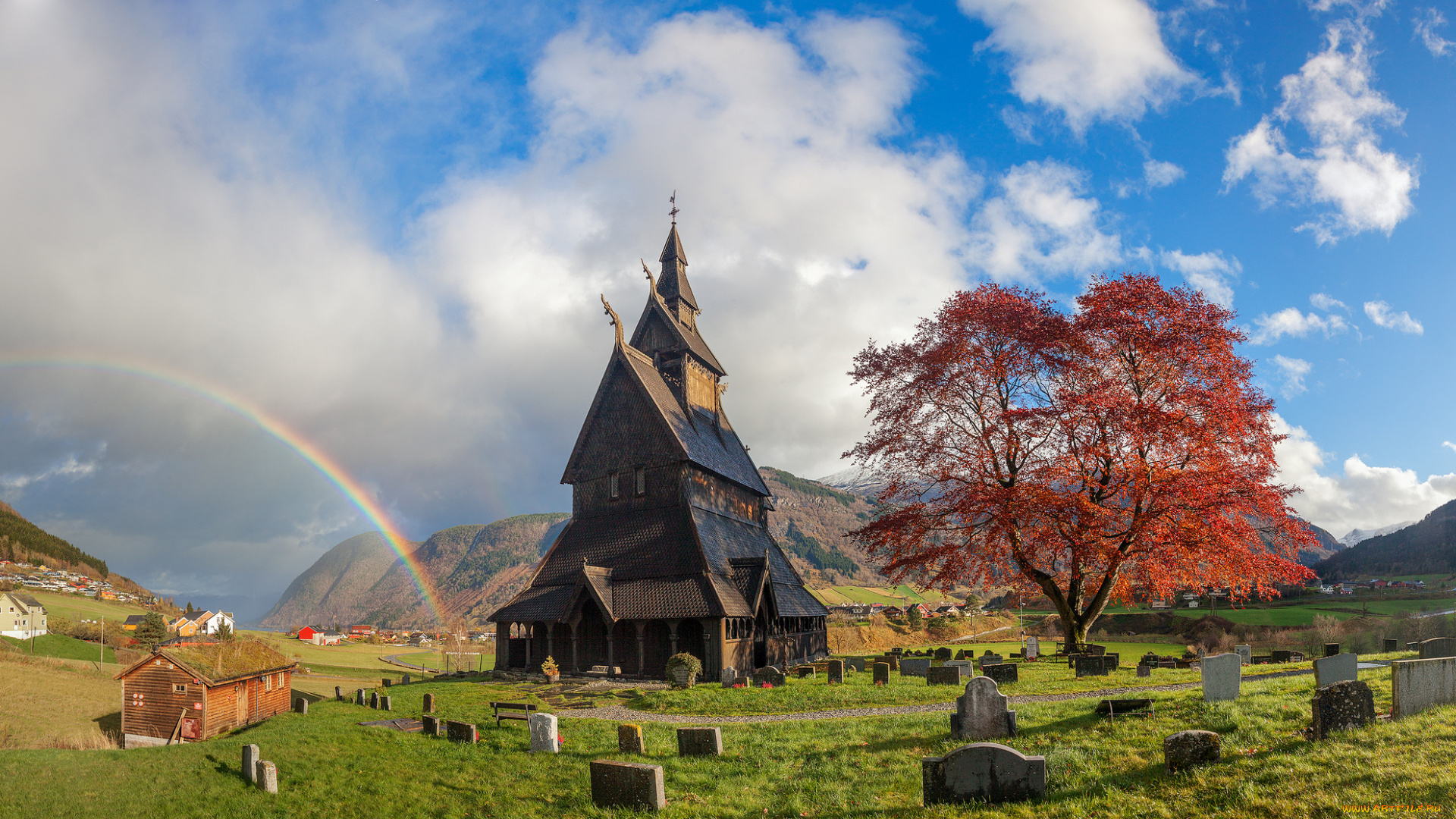 hopperstad, stave, church, города, -, католические, соборы, , костелы, , аббатства, радуга, храм