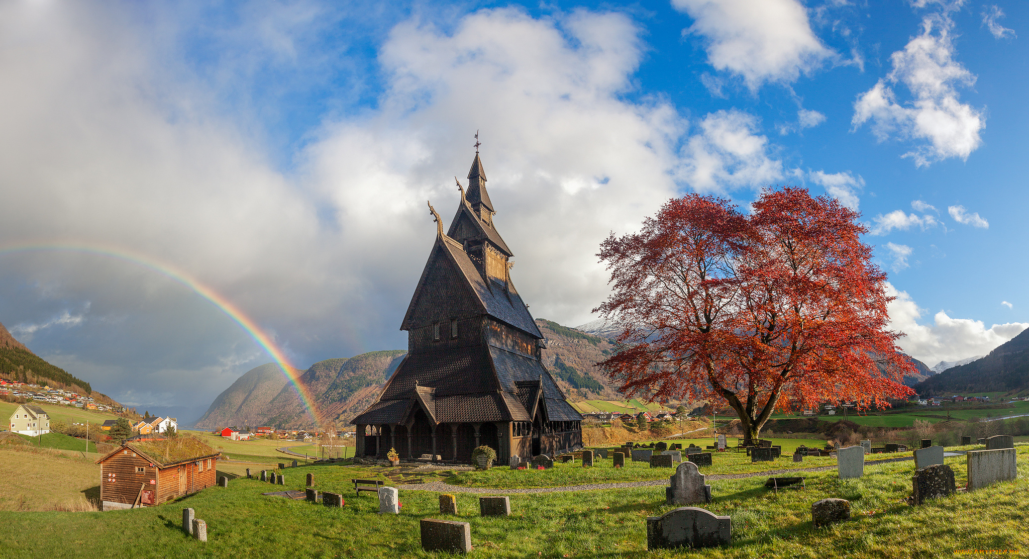 hopperstad, stave, church, города, -, католические, соборы, , костелы, , аббатства, радуга, храм