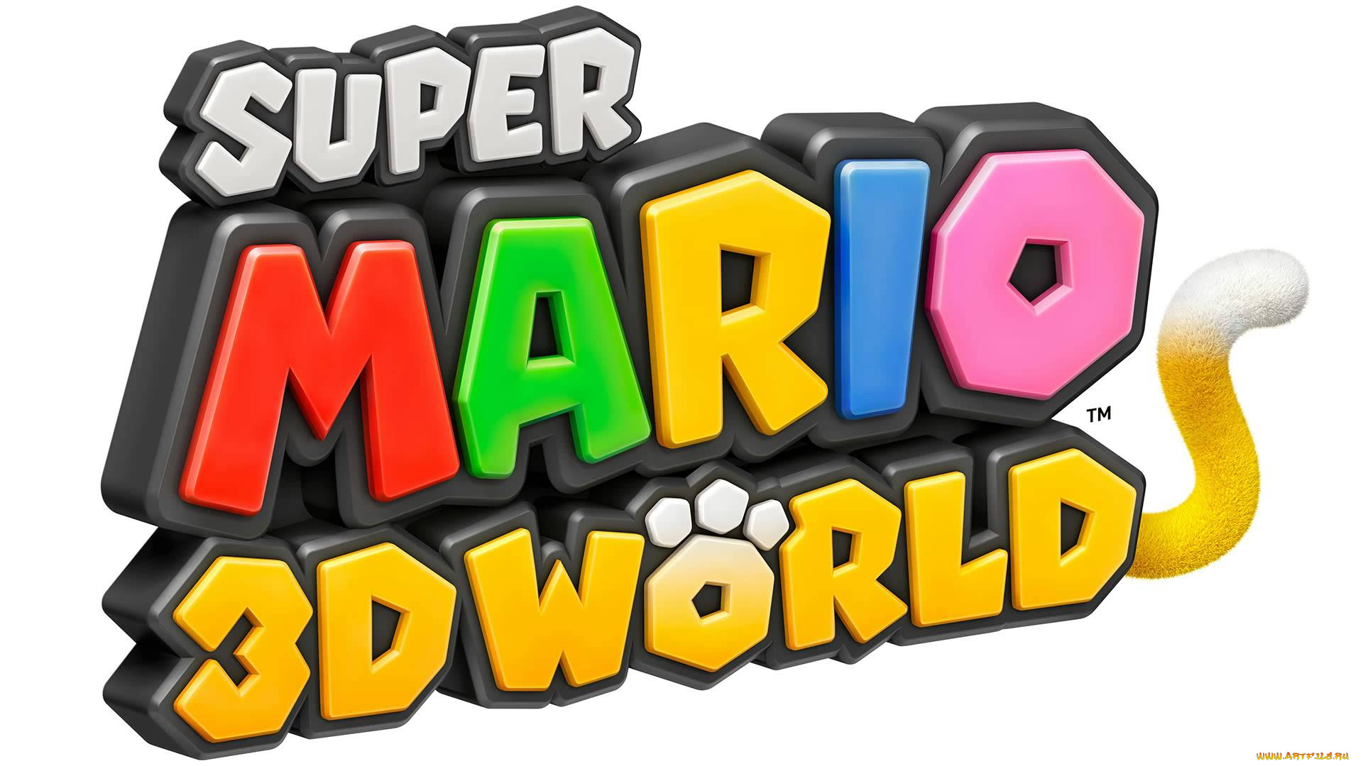 видео, игры, super, mario, 3d, world, фон, логотип