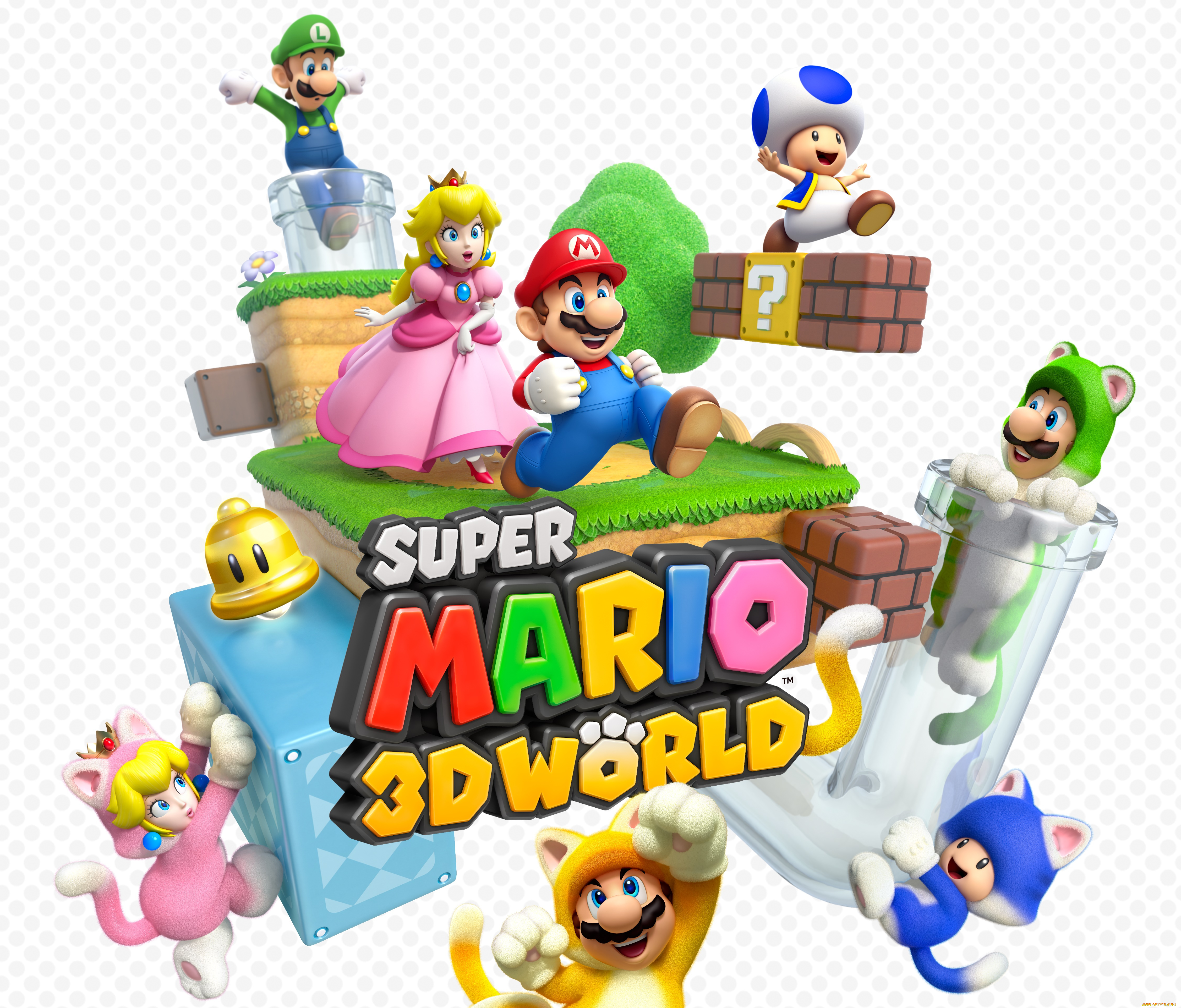 видео, игры, super, mario, 3d, world, персонажи
