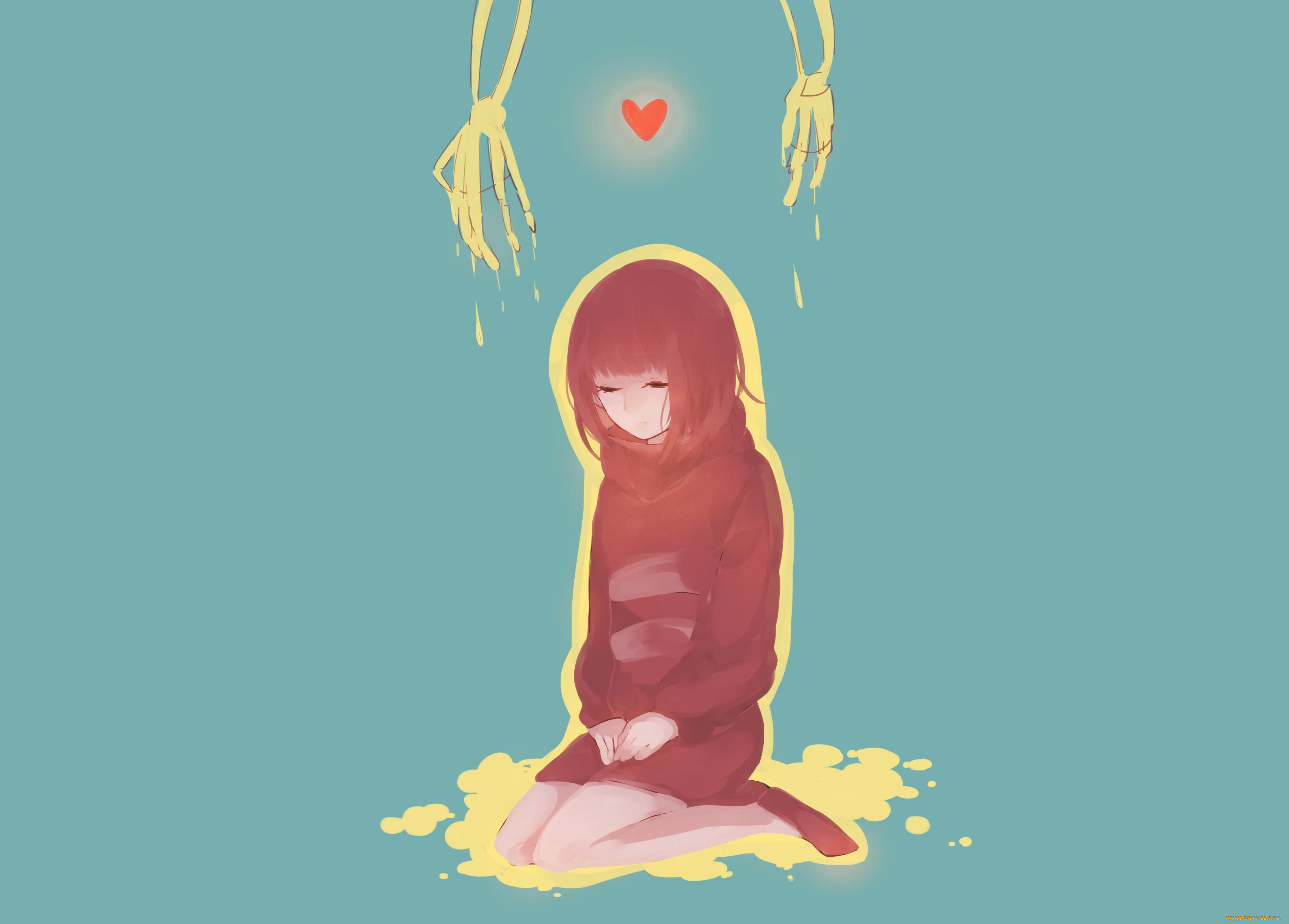 аниме, undertale, frisk