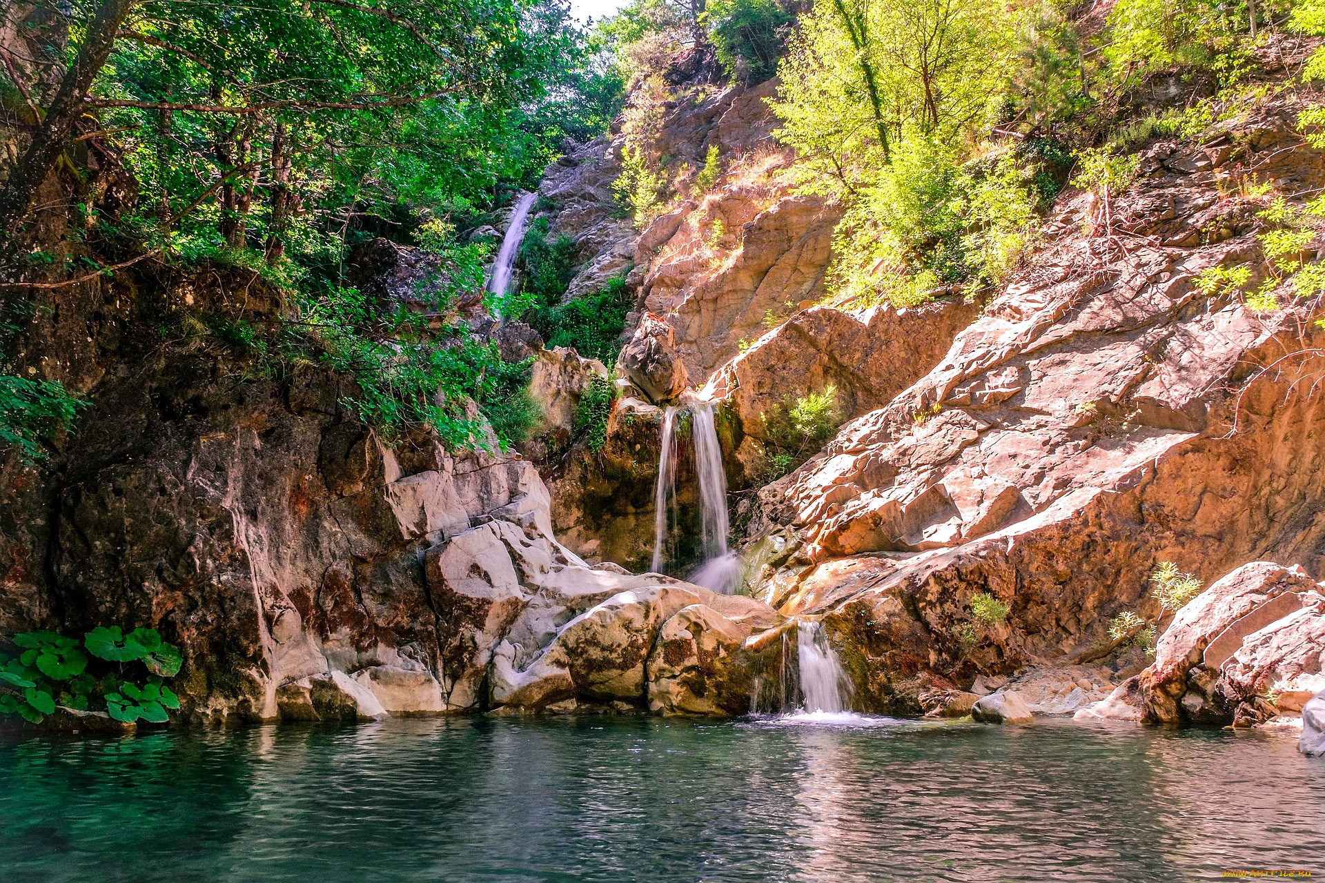 природа, водопады, поток, водопад, вода