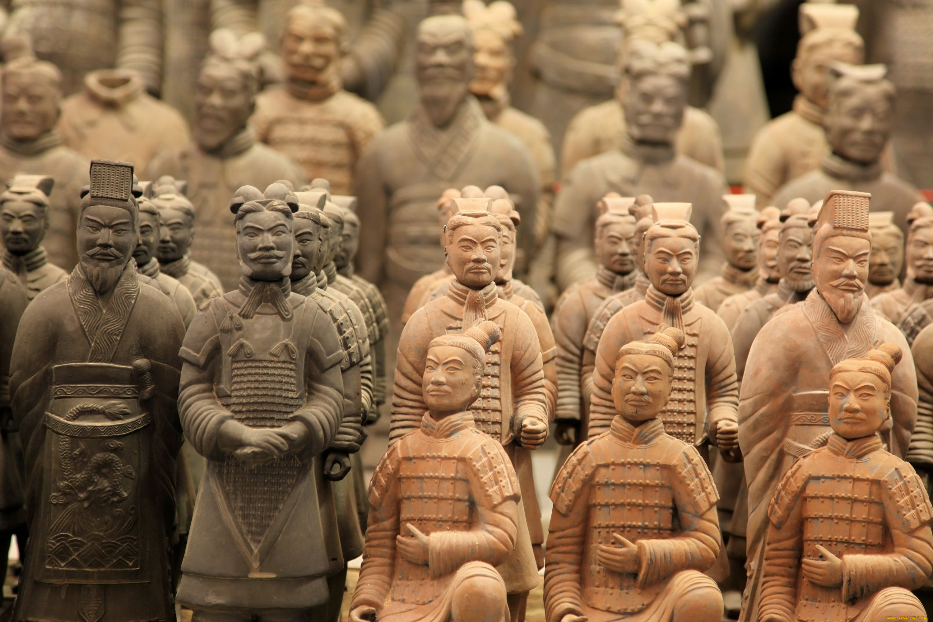 разное, рельефы, , статуи, , музейные, экспонаты, терракотовые, воины, китай, историческая, реликвия
