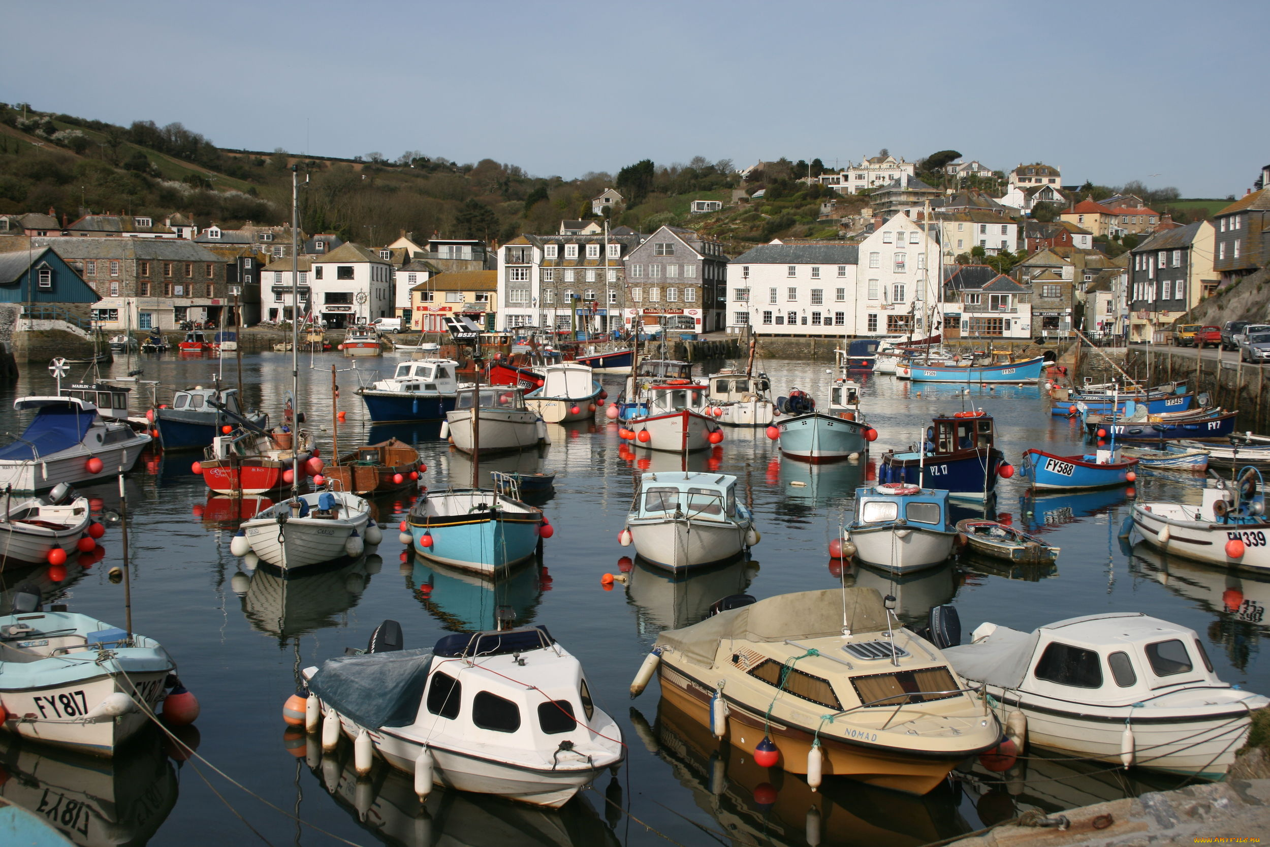 корабли, порты, причалы, mevagissey