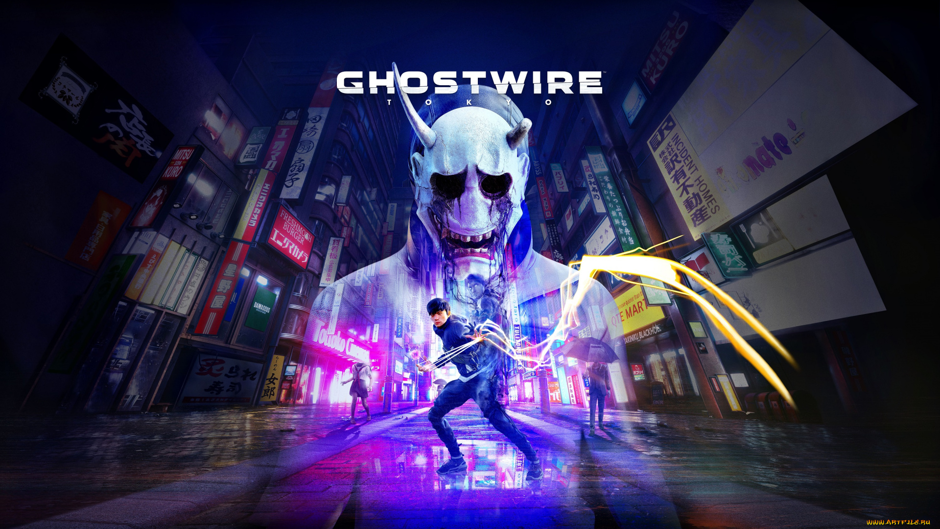 ghostwire, , tokyo, видео, игры, ghost, wire, tokyo, pc-games, playstation-5, 2022