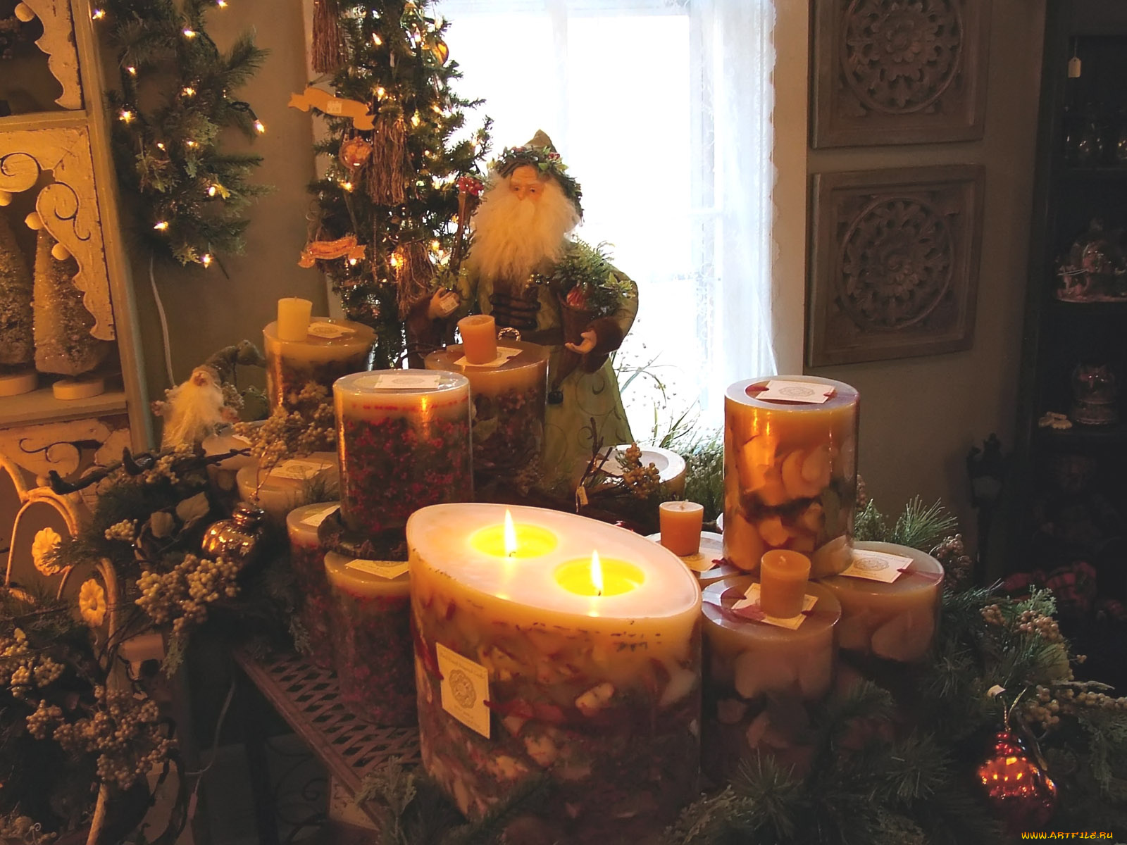 candle, light, праздничные, новогодние, свечи