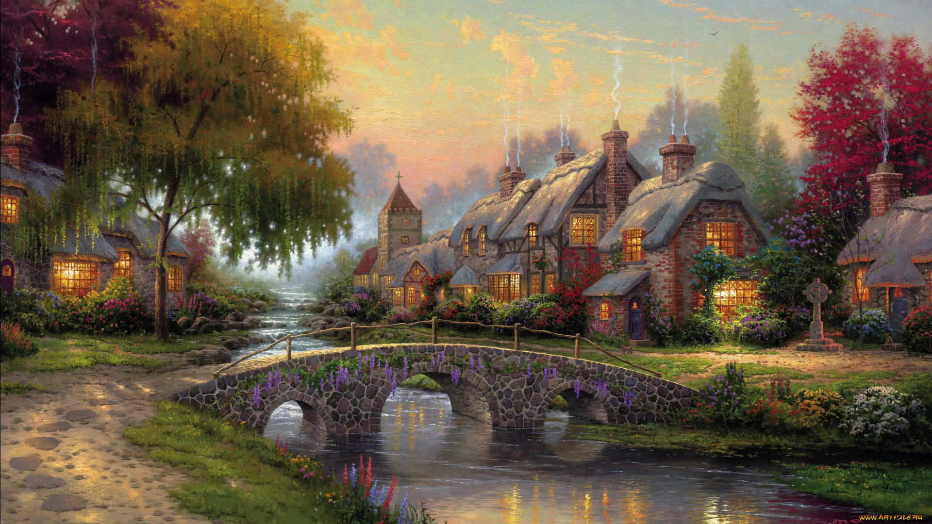 thomas, kinkade, рисованные