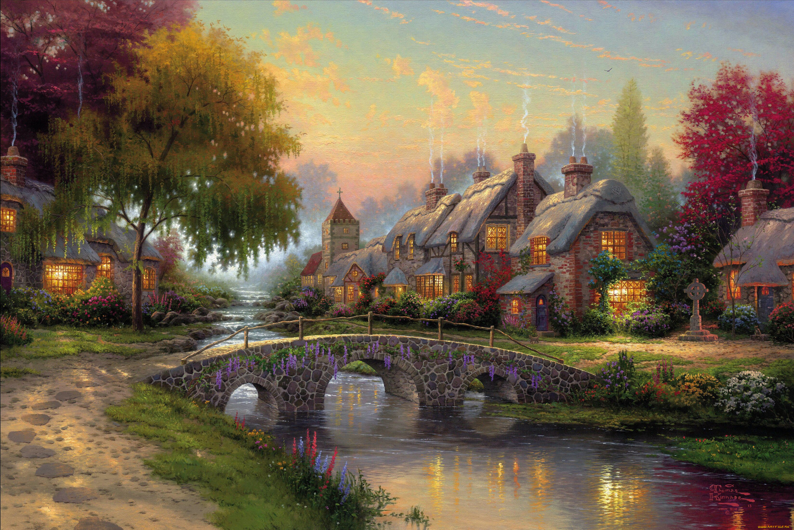 thomas, kinkade, рисованные