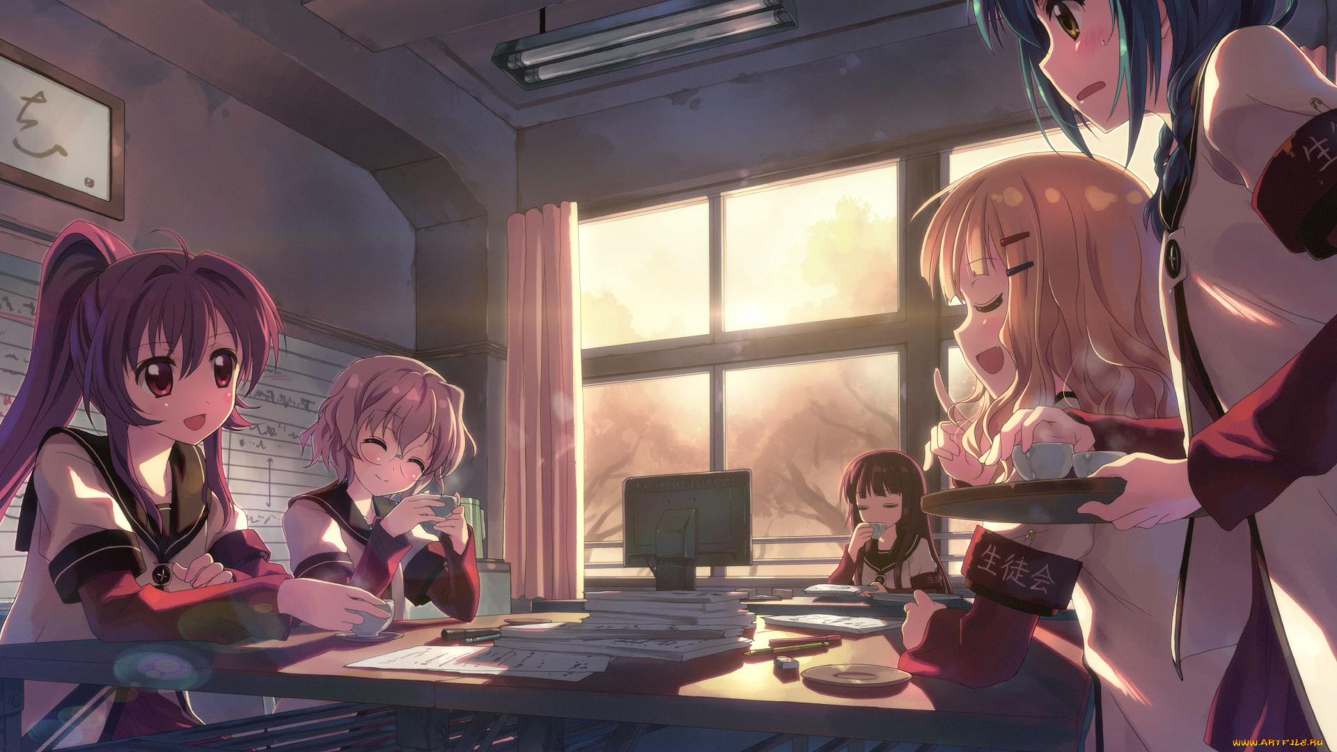 аниме, yuru, yuri, yuruyuri