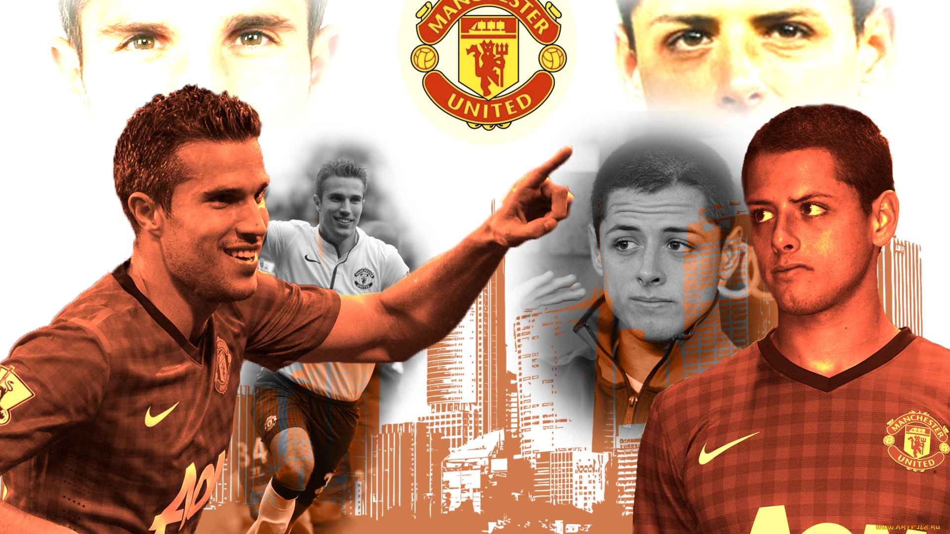 manchester, van, persie, vs, chicharito, спорт, футбол