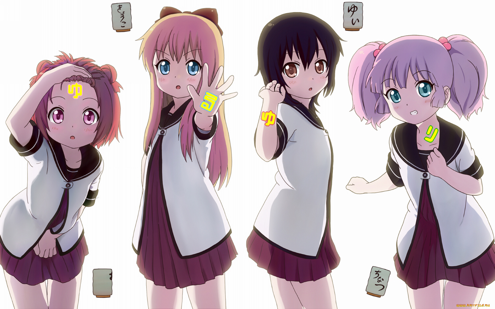 аниме, yuru, yuri, yuruyuri