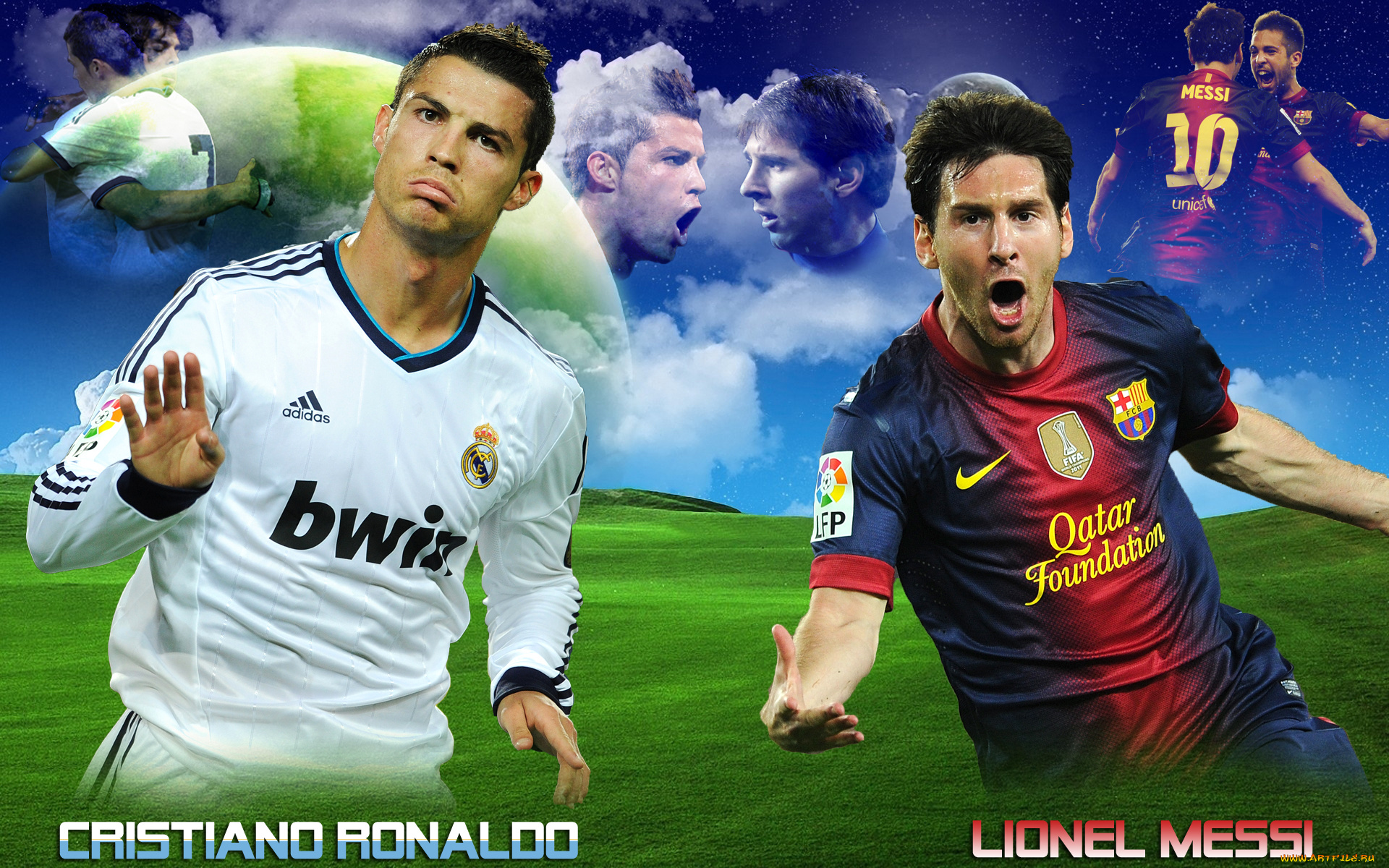 cristiano, ronaldo, vs, lionel, messi, спорт, футбол, игрок, клуб