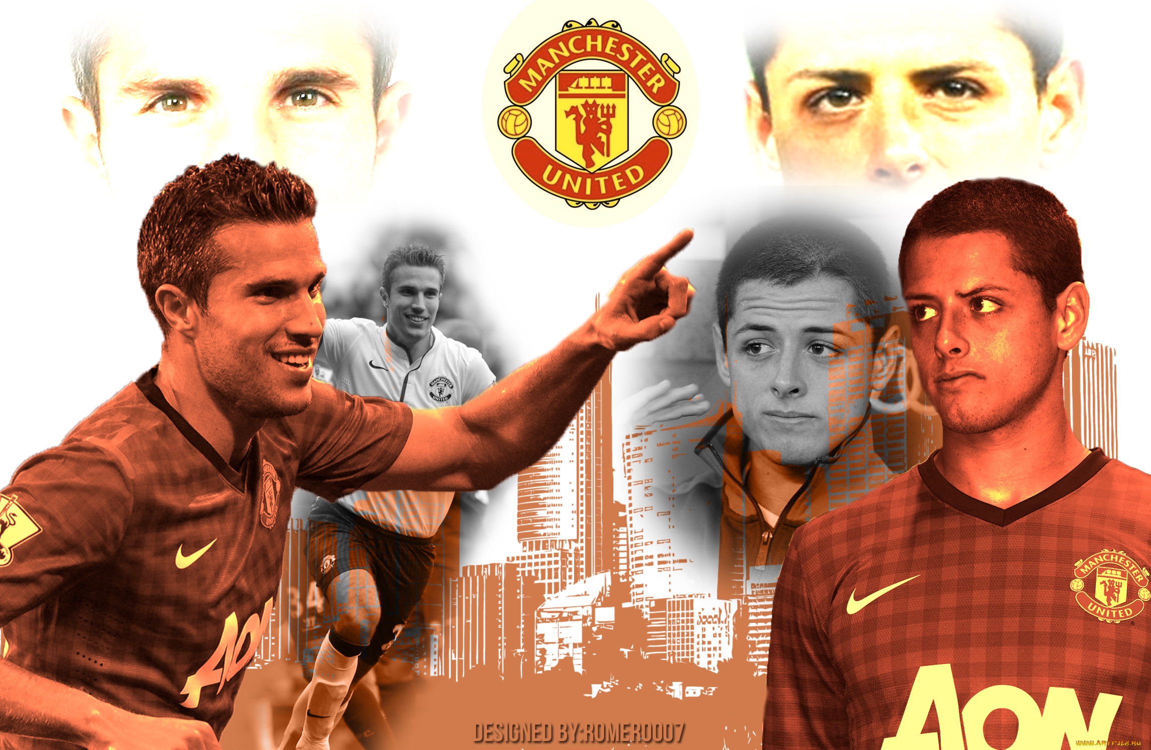 manchester, van, persie, vs, chicharito, спорт, футбол