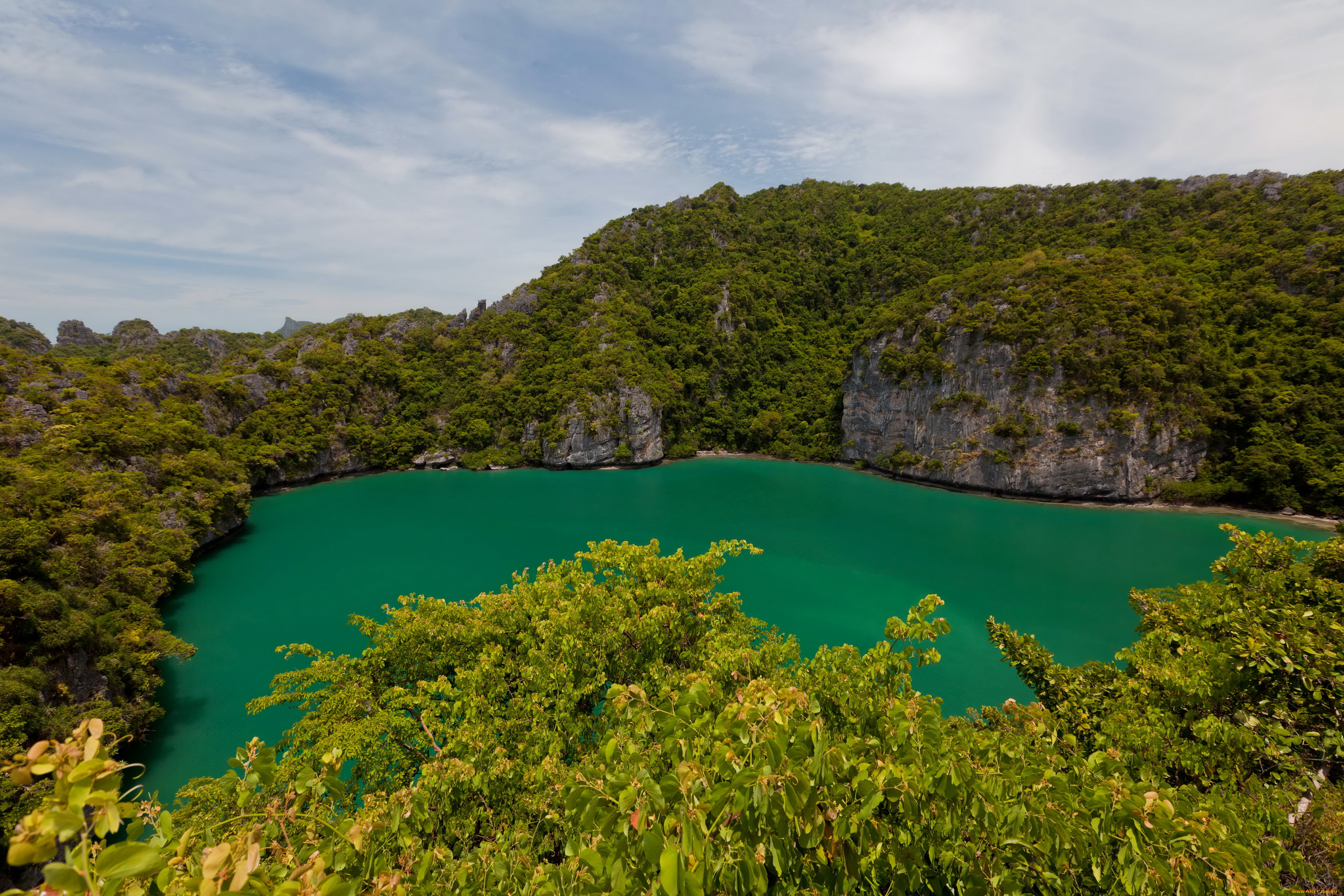 таиланд, ko, samui, emerald, lake, природа, реки, озера, озеро, лес