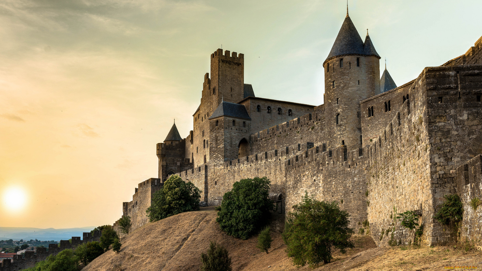 carcassonne, города, -, дворцы, , замки, , крепости, замок