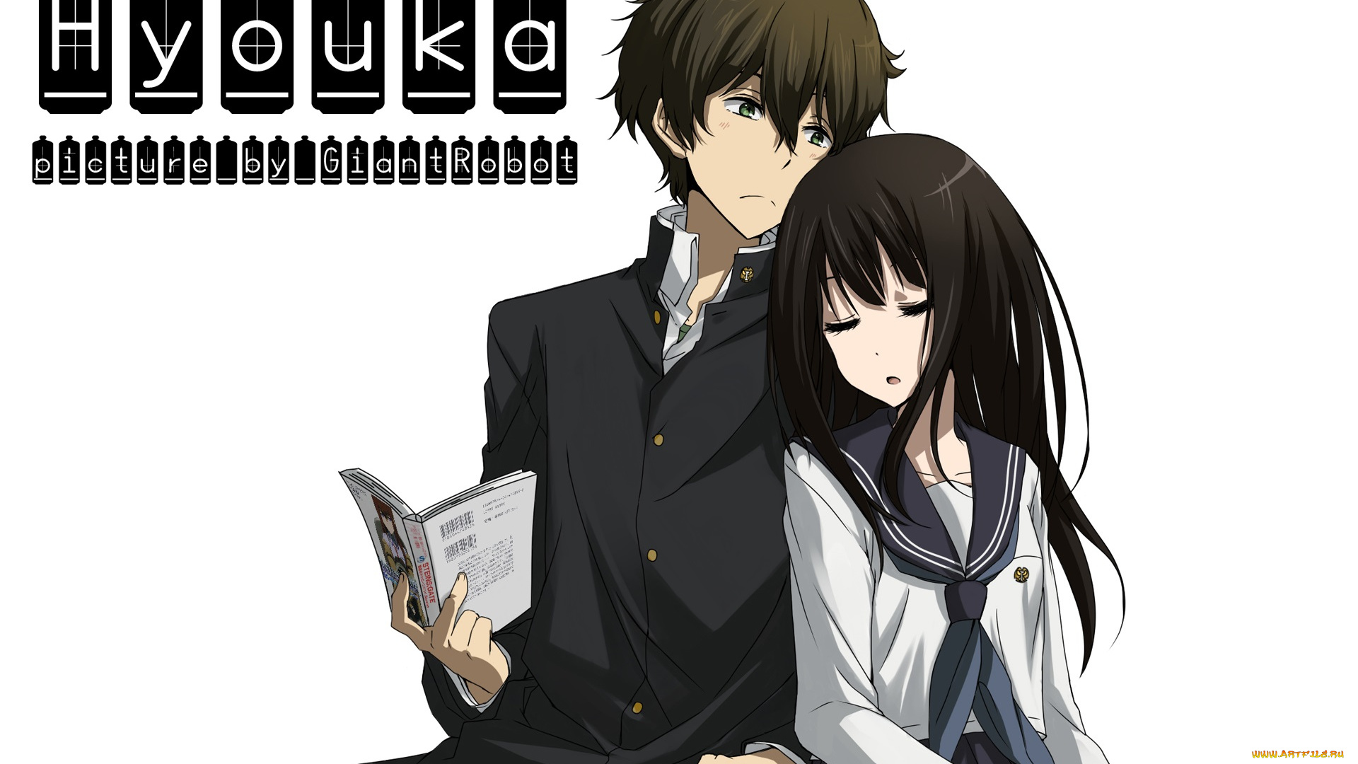 аниме, hyouka, персонажи, школьники