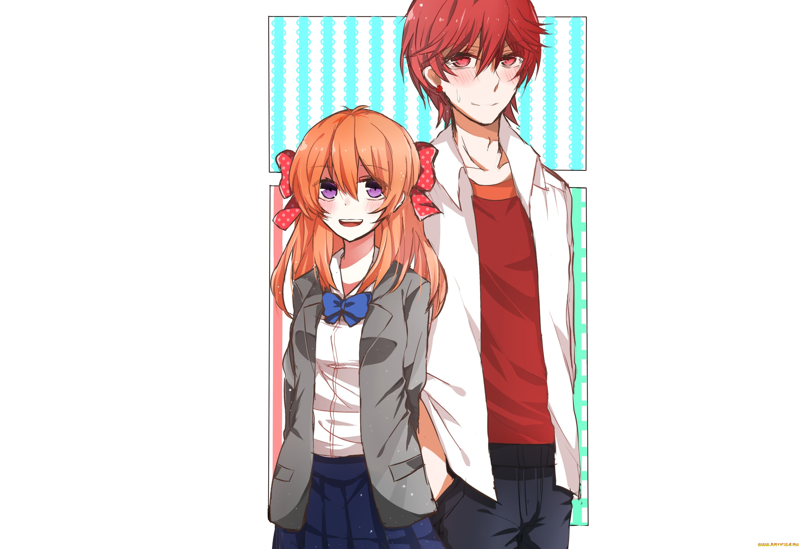 аниме, gekkan, shoujo, nozaki-kun, парень, девушка