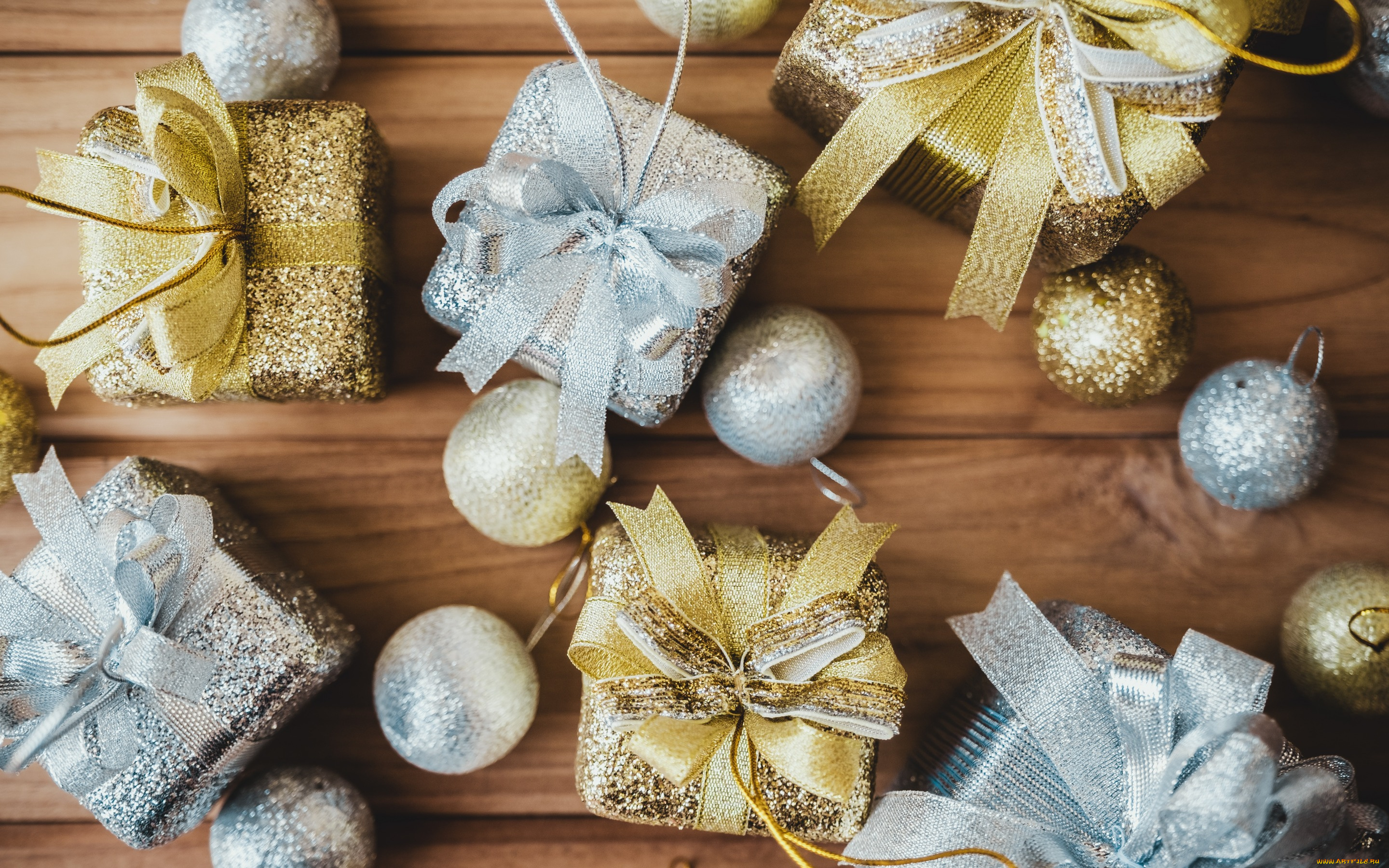 праздничные, подарки, и, коробочки, украшения, шары, новый, год, рождество, подарки, golden, christmas, balls, wood, blue, new, year, gift, decoration, merry