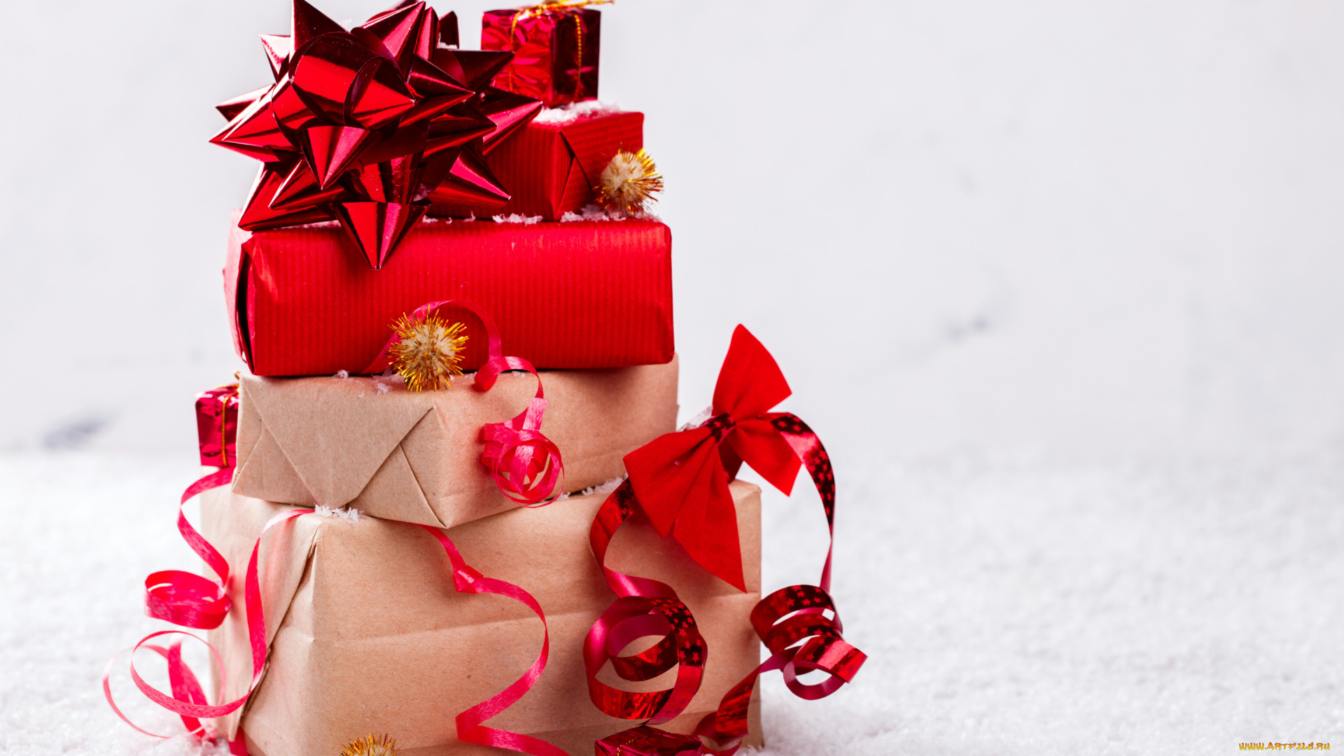 праздничные, подарки, и, коробочки, серпантин, коробки, подарки, банты