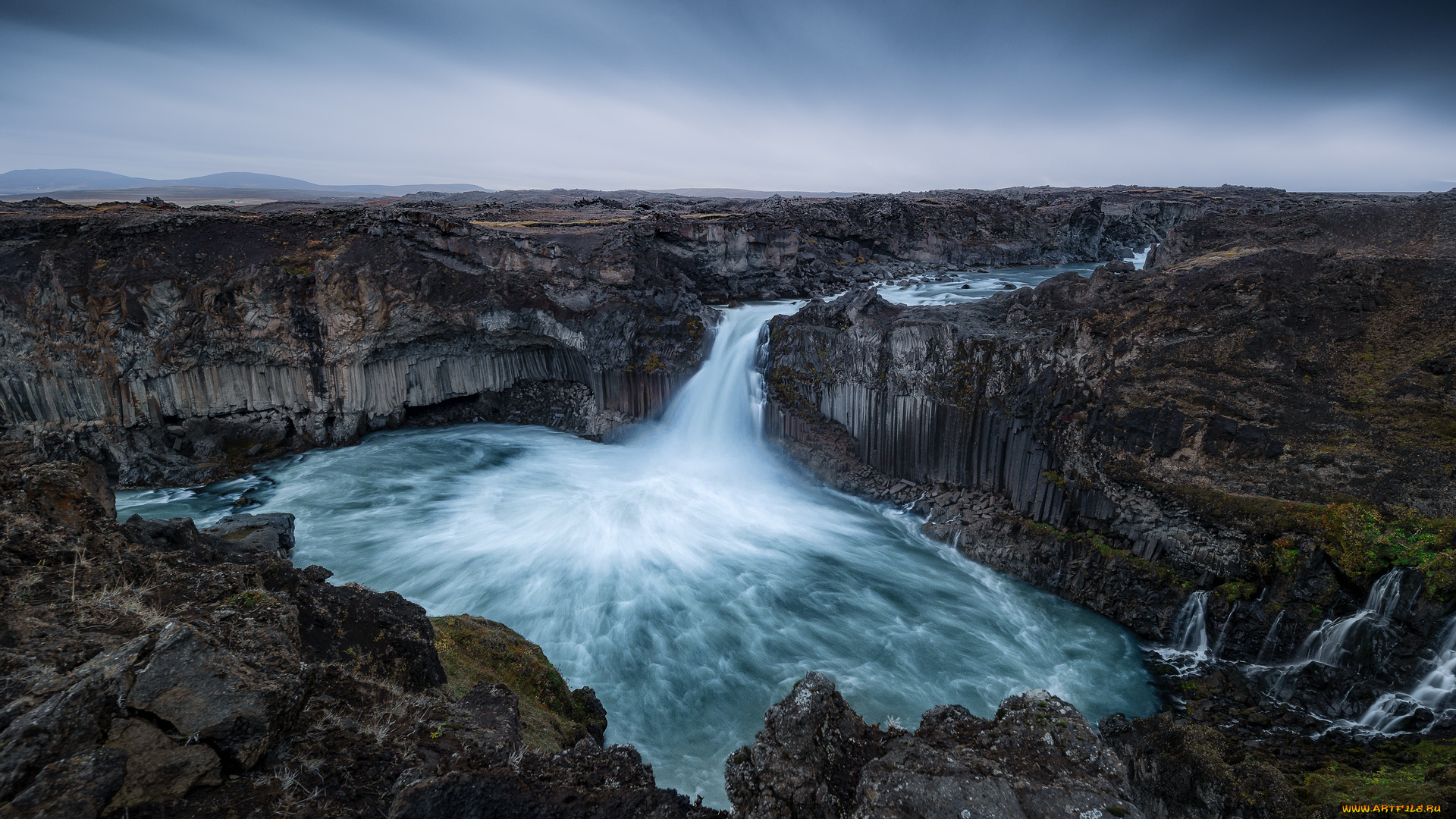 природа, водопады, aldeyjarfoss, водопад, skjalfandafljot, река, скалы, исландия