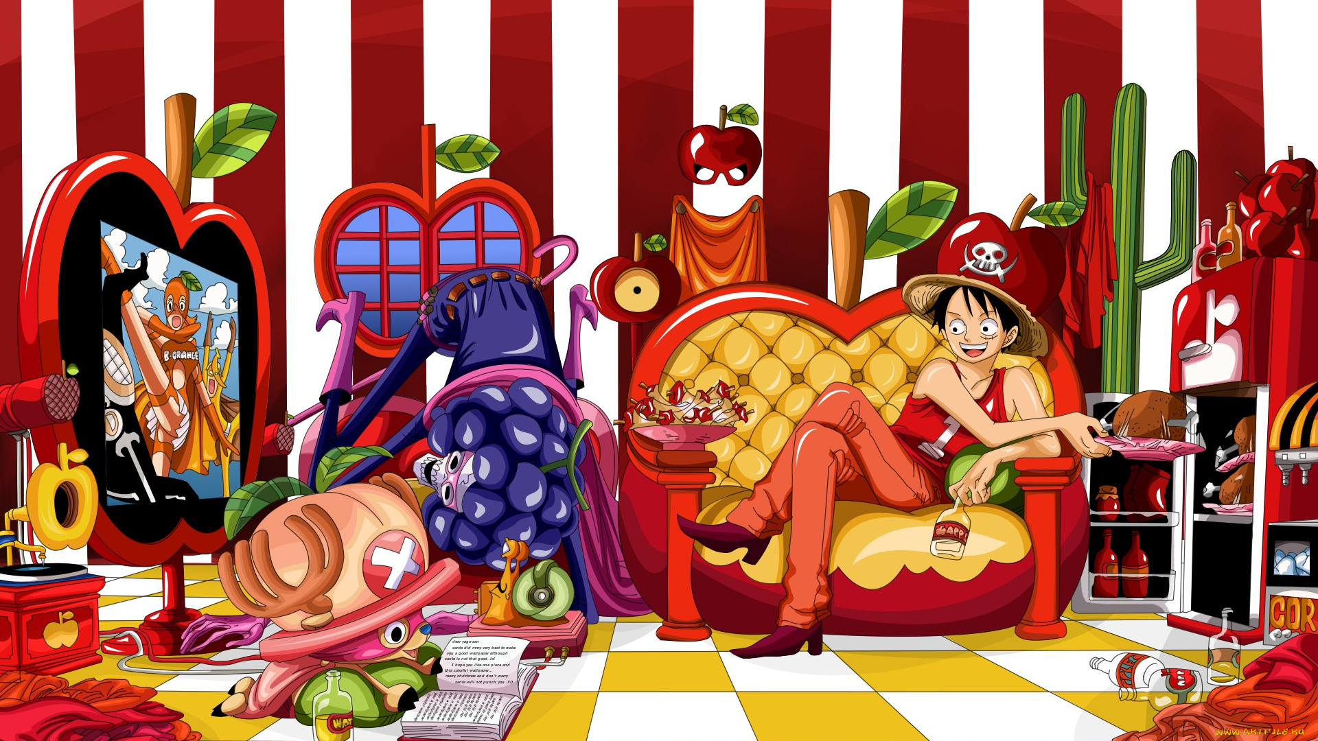 one, piece, аниме, monkey, d, luffy, chopper, brook