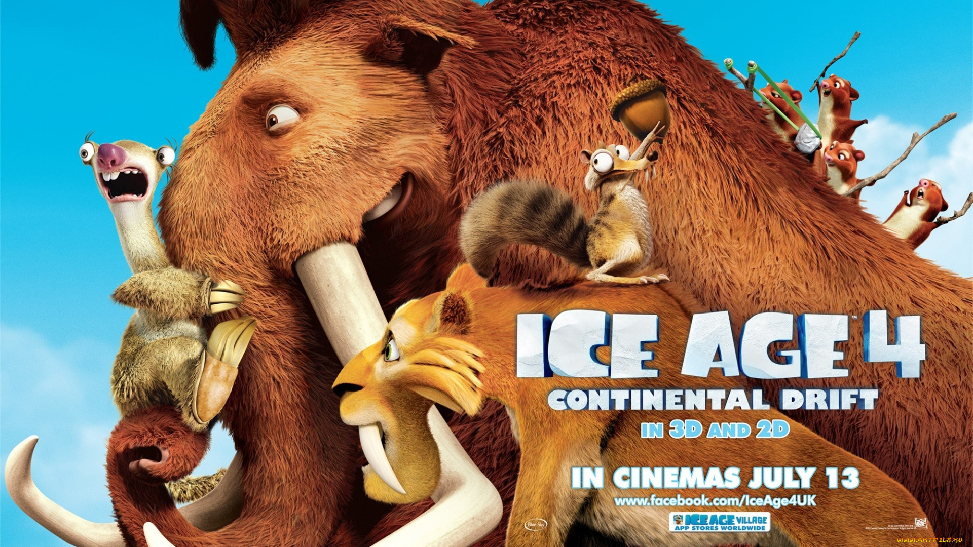 мультфильмы, ice, age, continental, drift