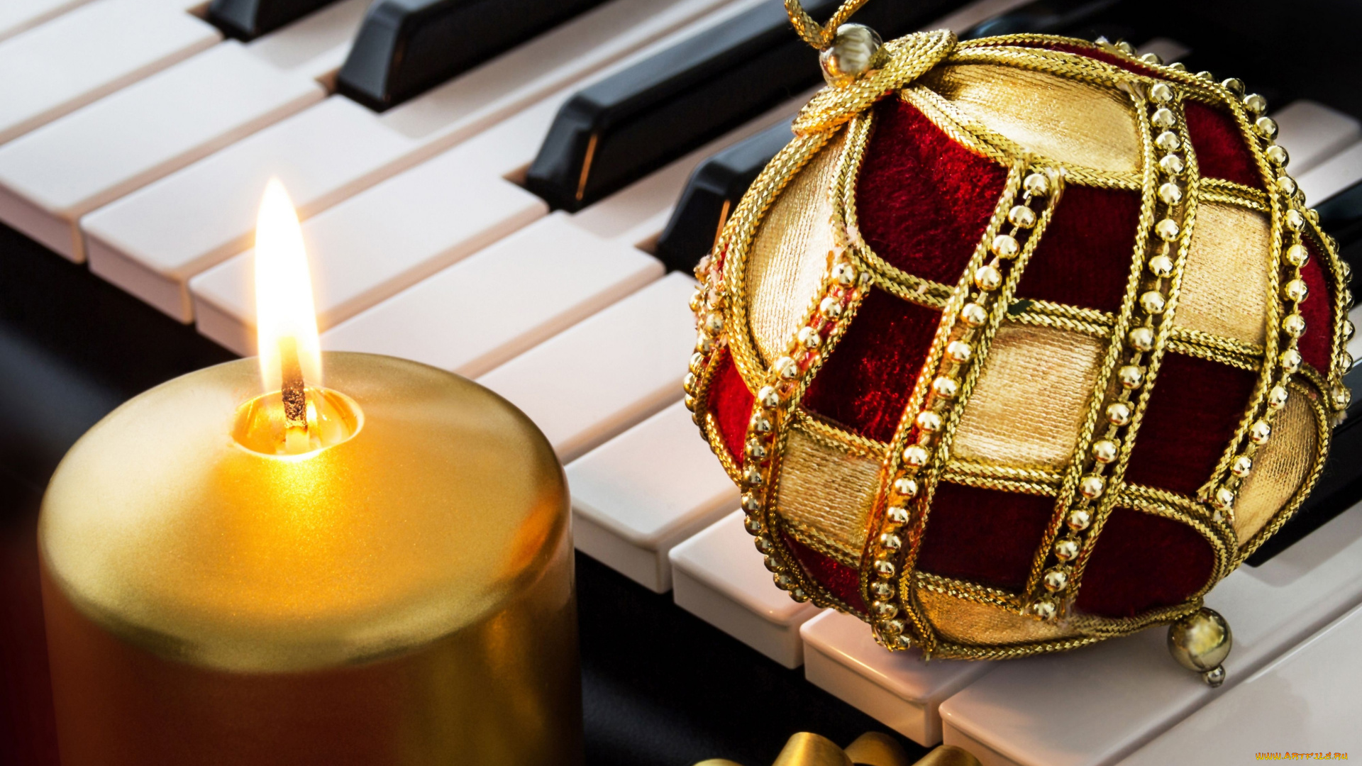 праздничные, -, разное, , новый, год, клавиши, шарик, свеча