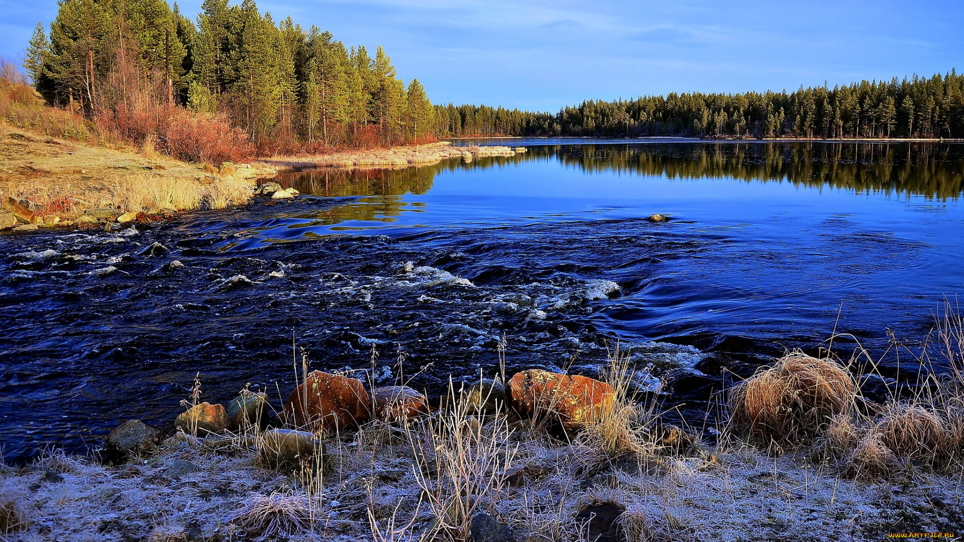 природа, реки, озера, вода, поток