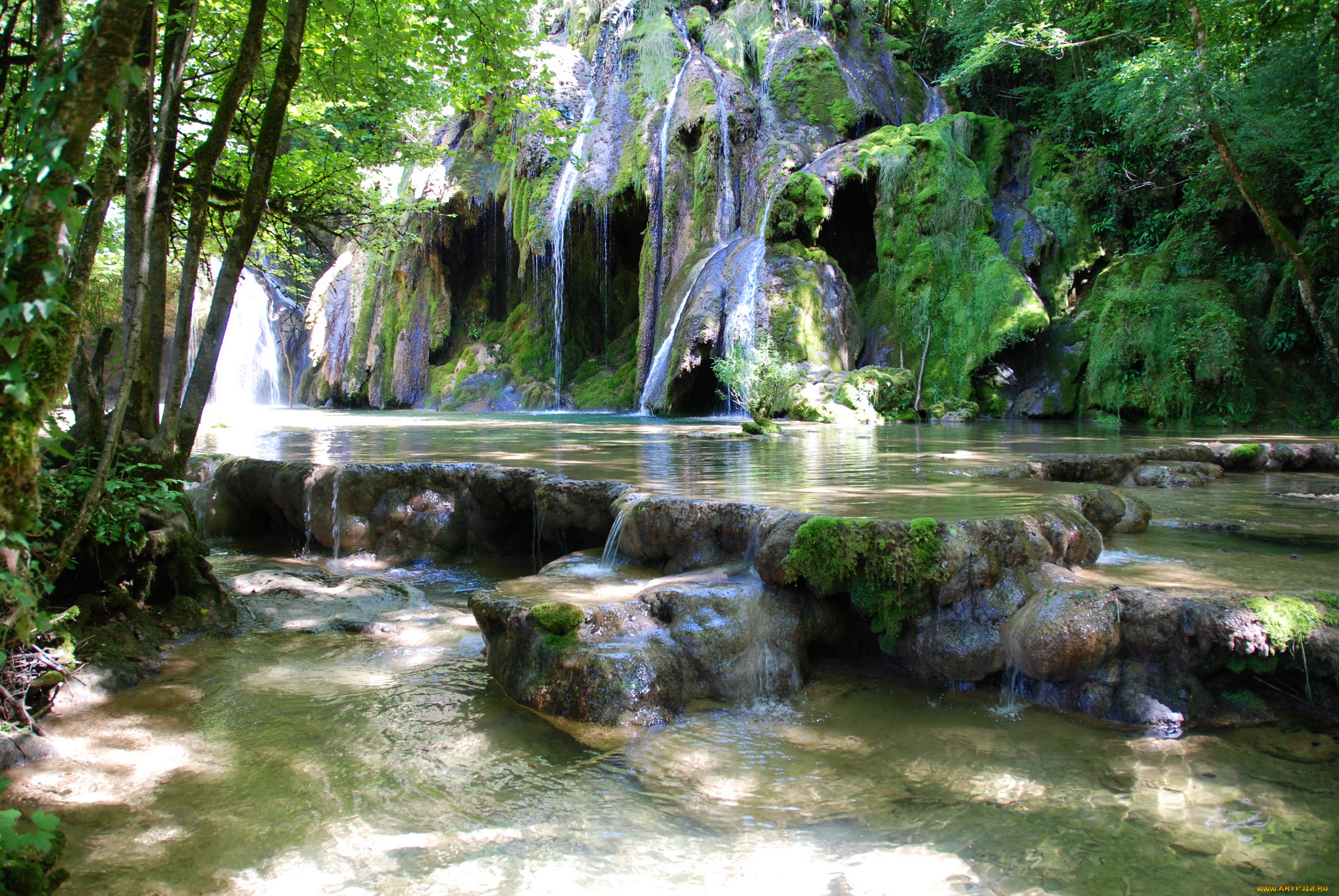 cascades, les, planches, france, природа, водопады, водопад, река, парк