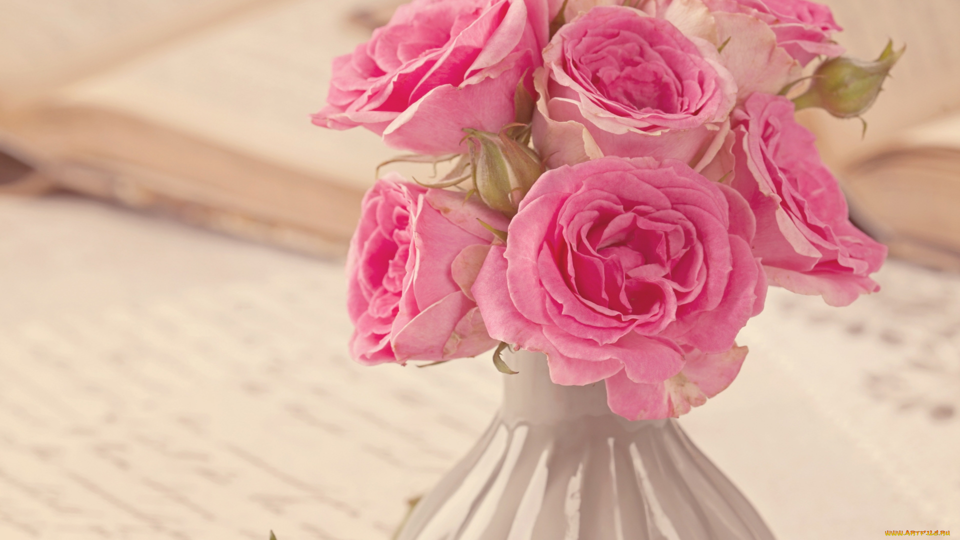 цветы, розы, roses, винтаж, bouquet, flower, pink, style, vintage