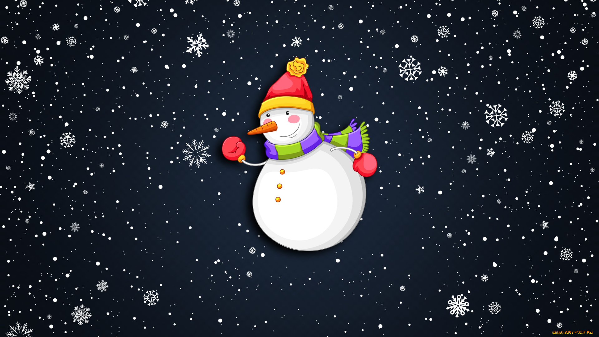 праздничные, векторная, графика, , новый, год, фон, праздник, снег, снеговик, минимализм, шапка, новый, год, рождество, снежинки