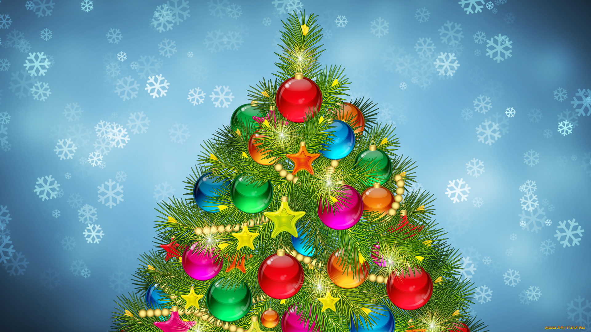 праздничные, векторная, графика, , новый, год, игрушки, Ёлка, снег, фон, праздник, шарики, снежинки, елка, новый, год, рождество
