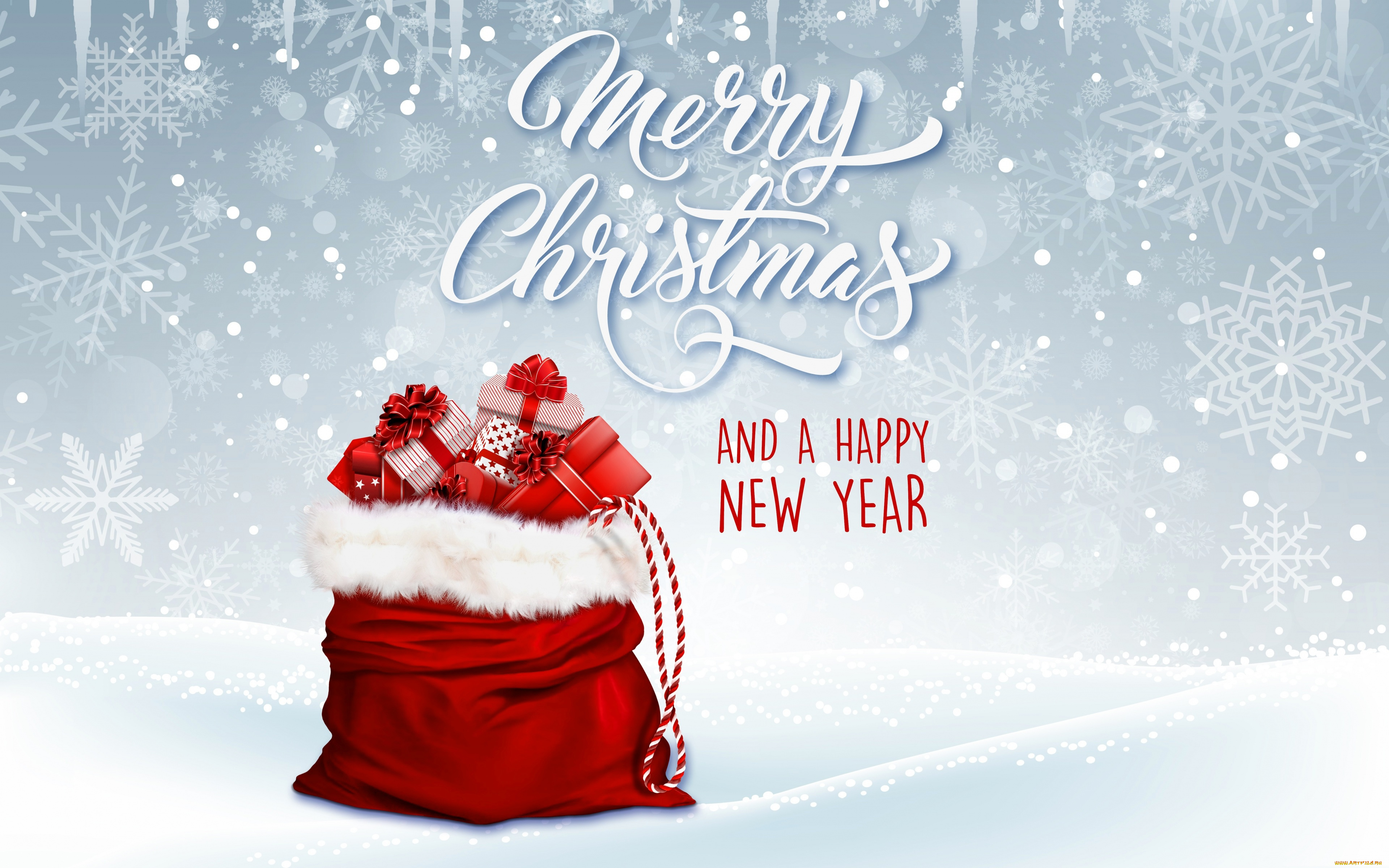 праздничные, векторная, графика, , новый, год, подарки, праздник, мешок, рождество, снежинка