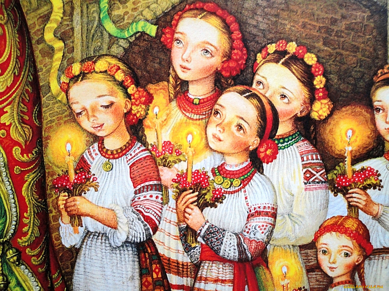 екатерина, штанко, иллюстрации, украинским, народным, сказкам, рисованные