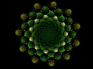 Картинка 3д графика fractal фракталы фон