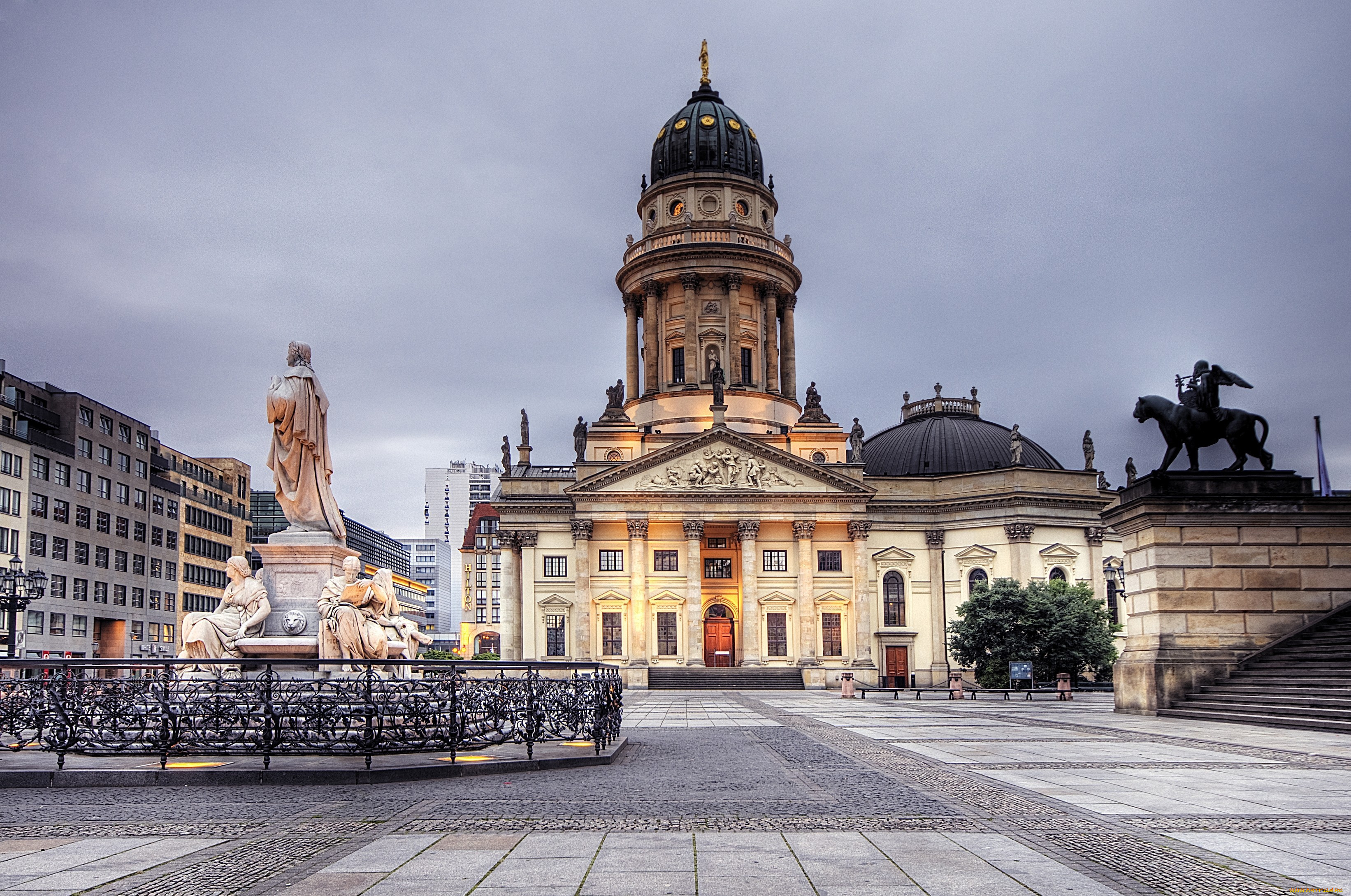 берлин, германия, города, купол, памятники, площадь