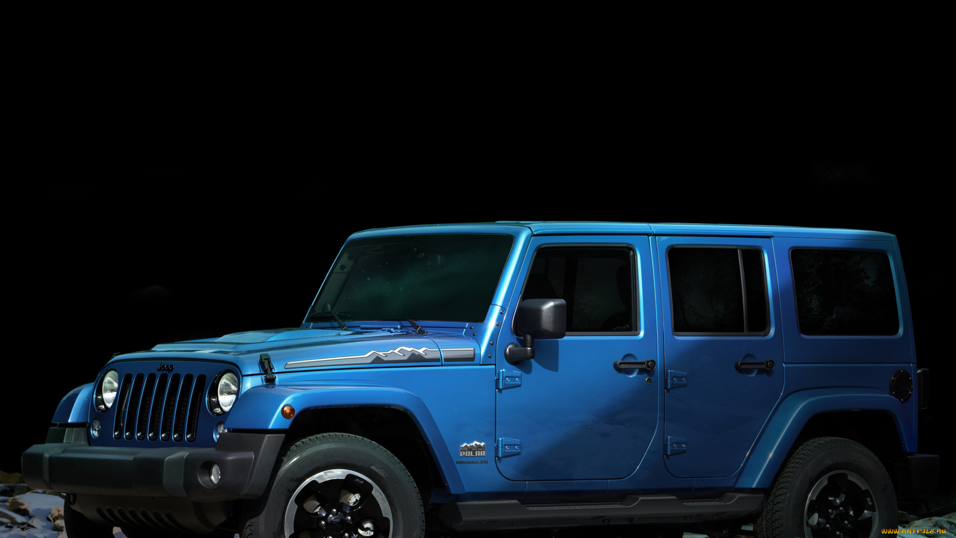 автомобили, jeep, jk, polar, wrangle, unlimited, синий, 2014