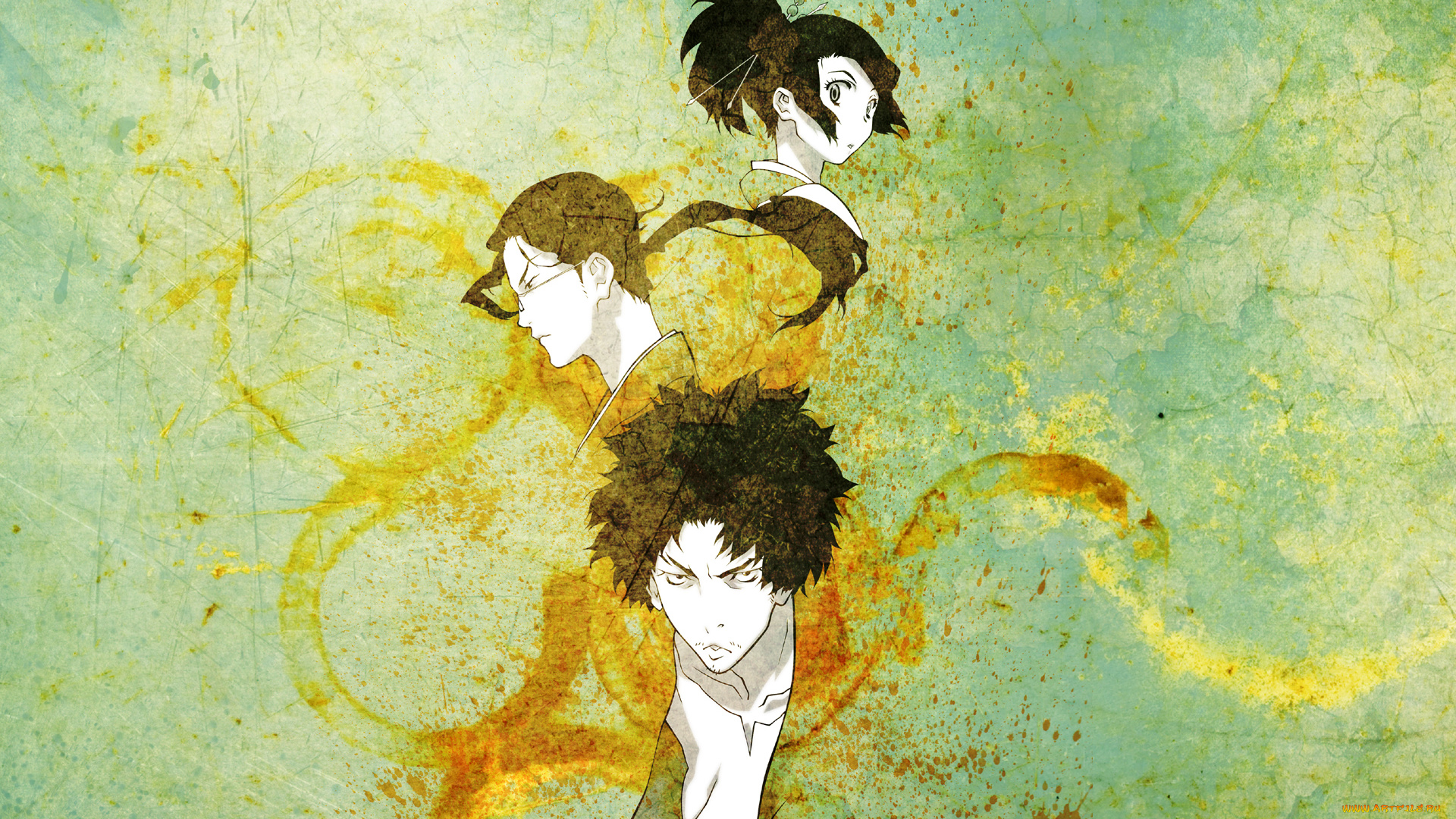 аниме, samurai, champloo, самурай, jin, fuu, mugen