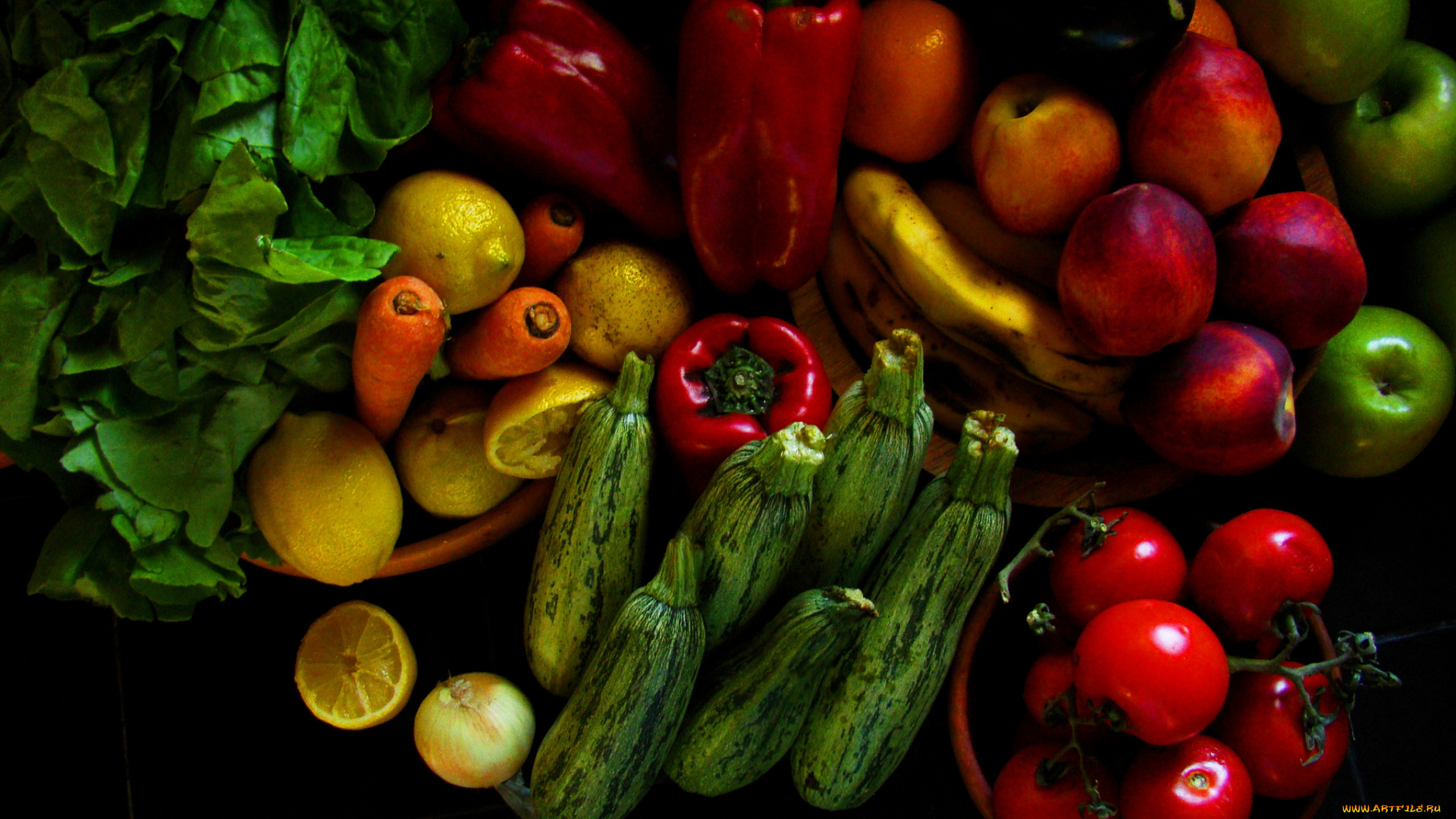 еда, овощи, снедь, помидоры, томаты, перец