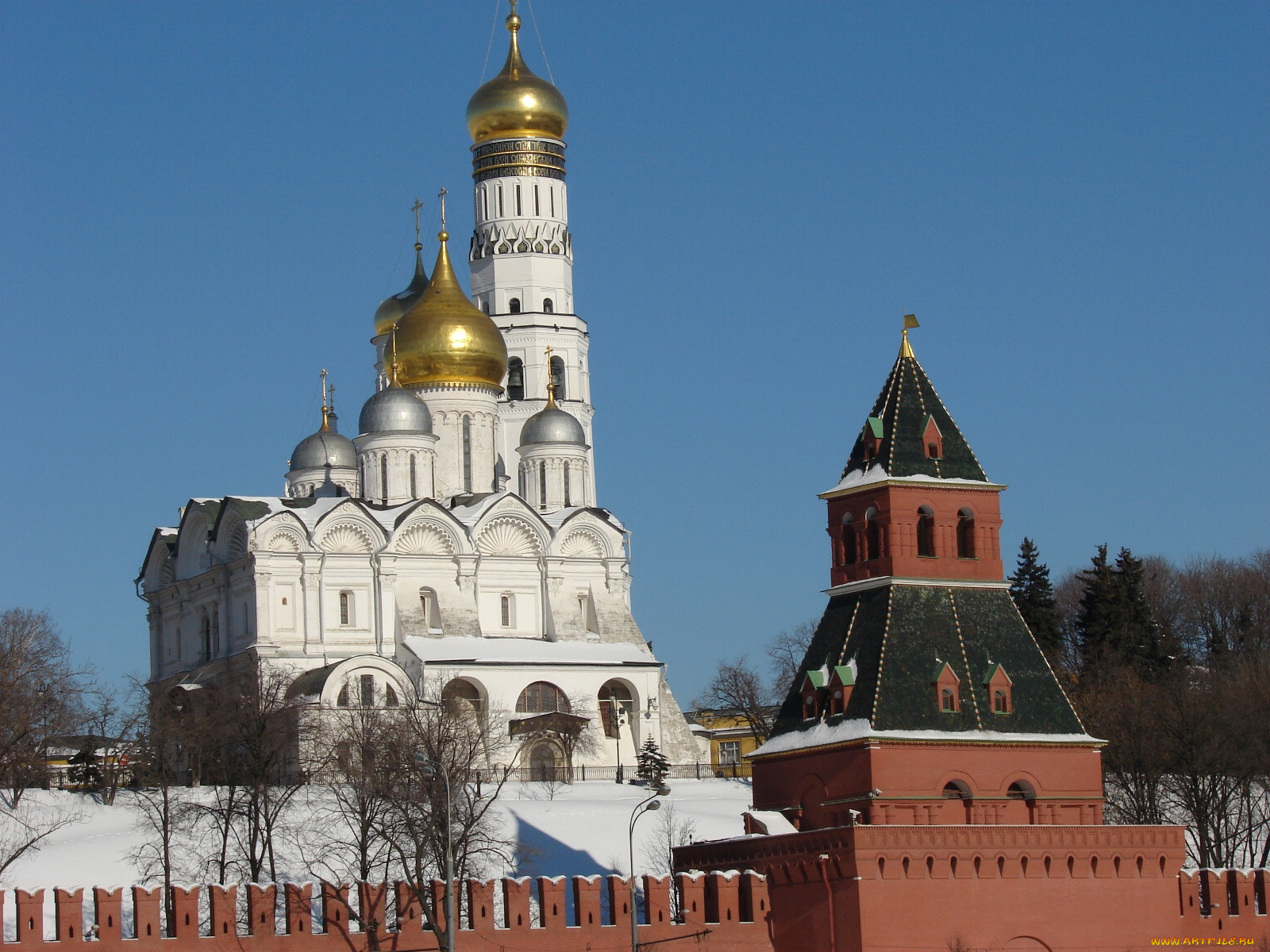 колокольня, ивана, великого, архангельский, собор, вторая, безымянная, башня, города, москва, россия