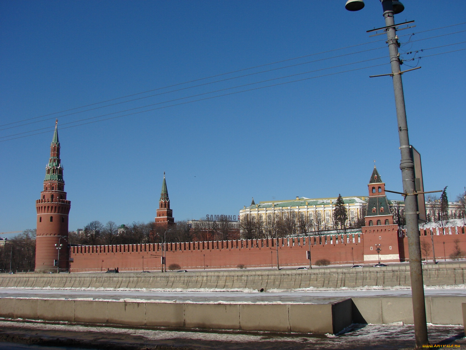 кремлевская, набережная, города, москва, россия