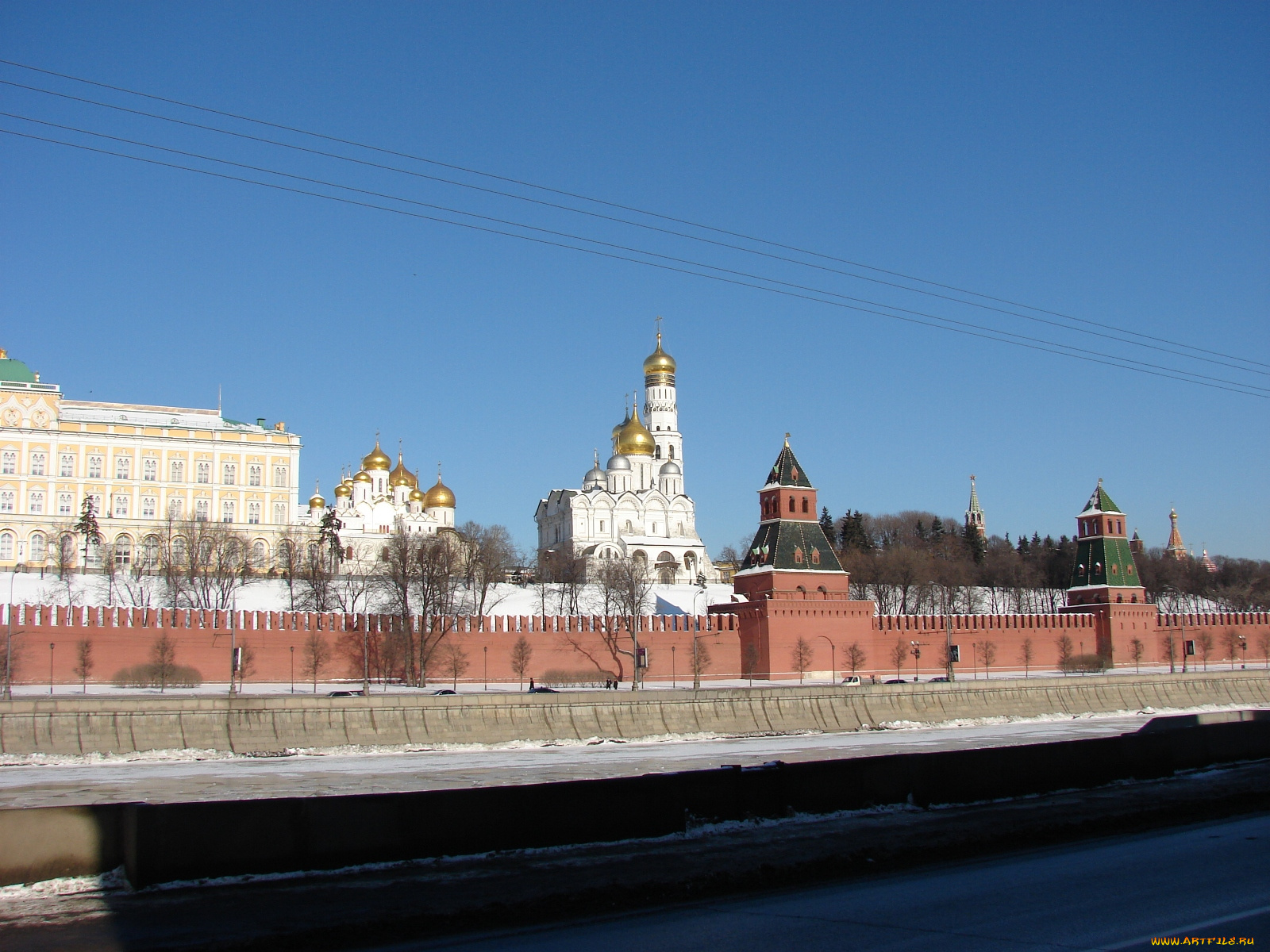 кремлевская, набережная, города, москва, россия