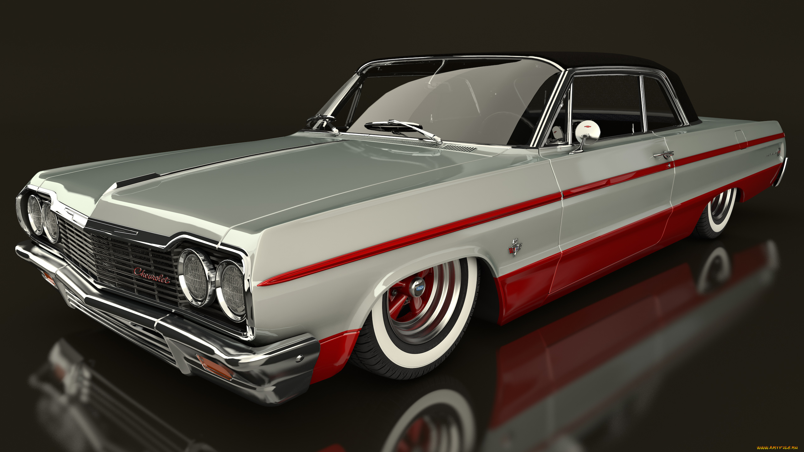 автомобили, 3д, 1964, chevrolet, impala