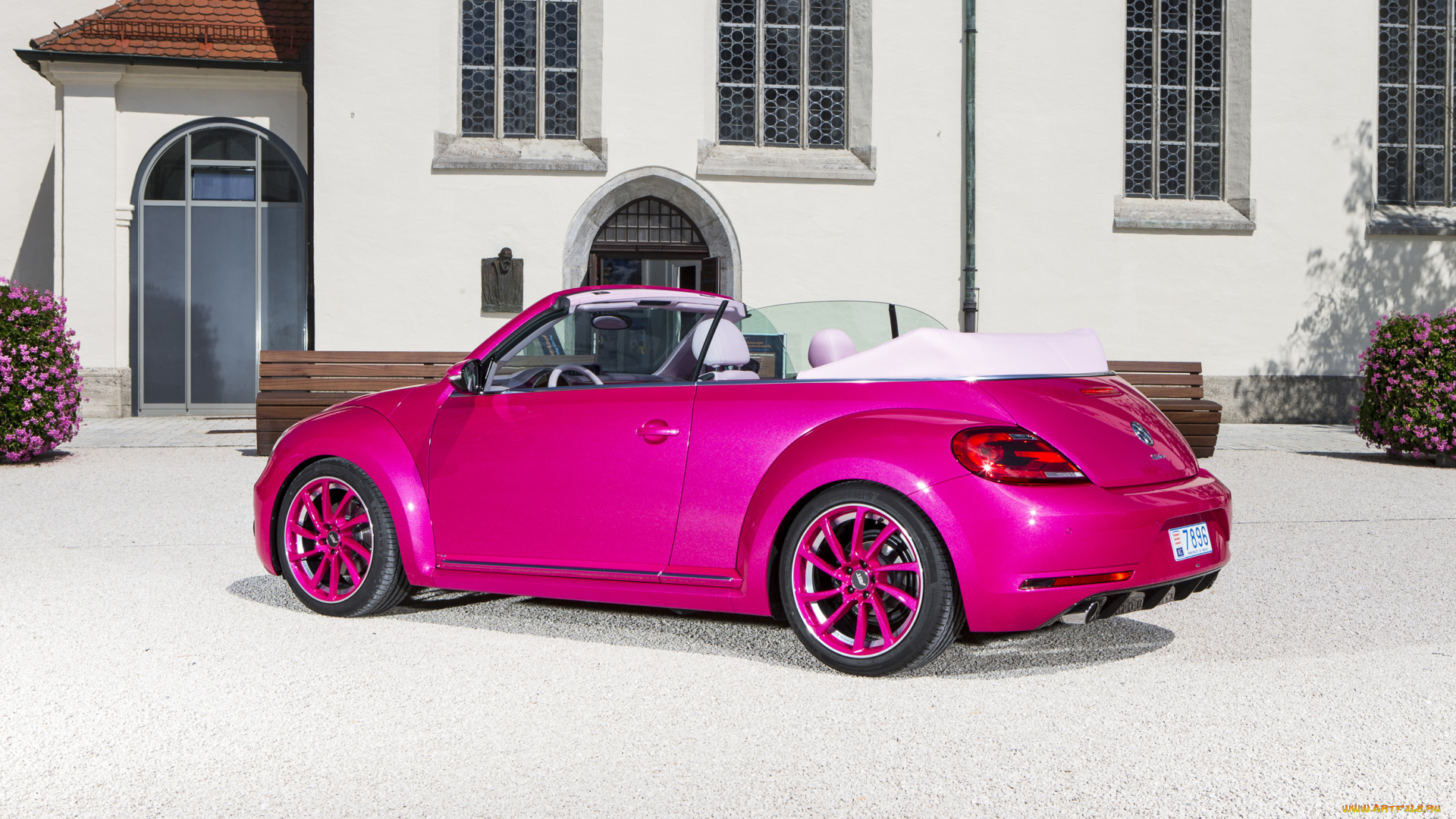 автомобили, volkswagen, 2012г, cabrio, beetle, розовый, abt
